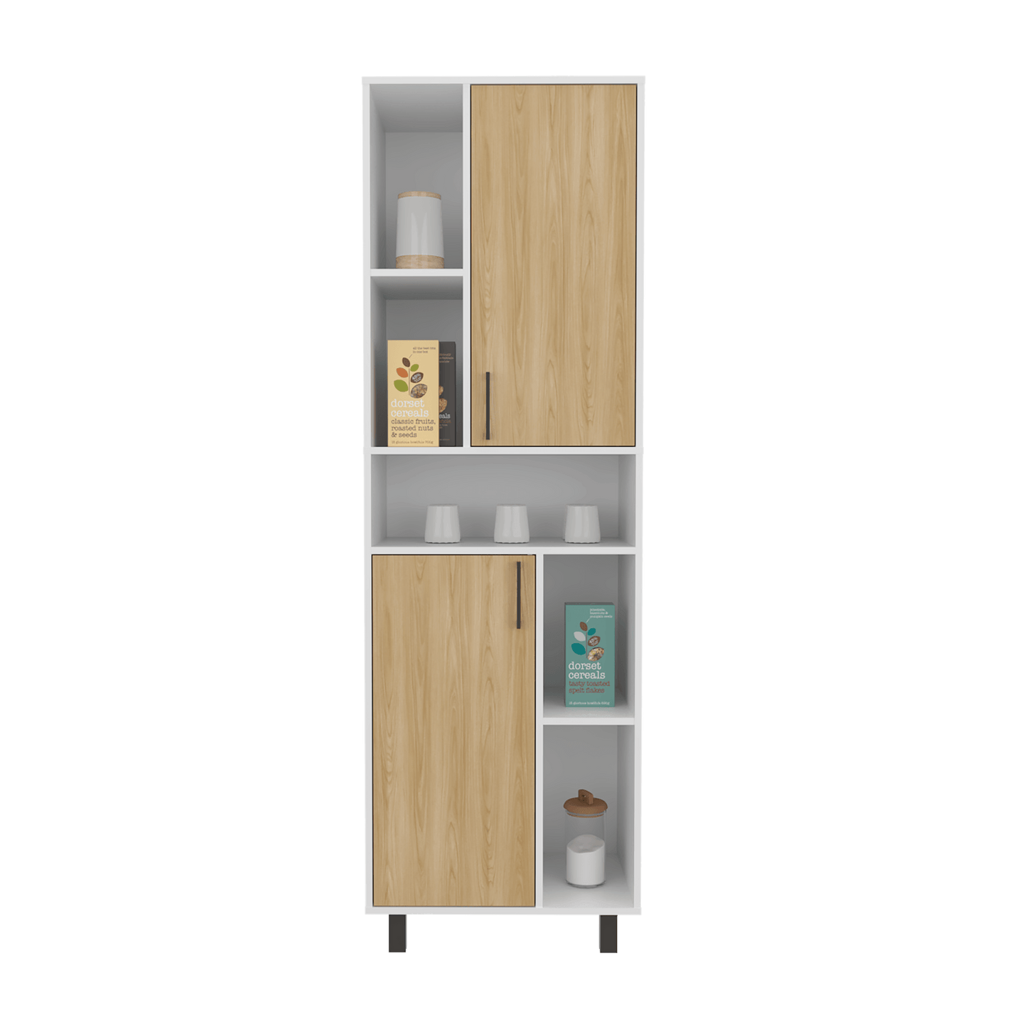 Mueble Alto Bryce 190X60X39 Rta Blanco Fresno