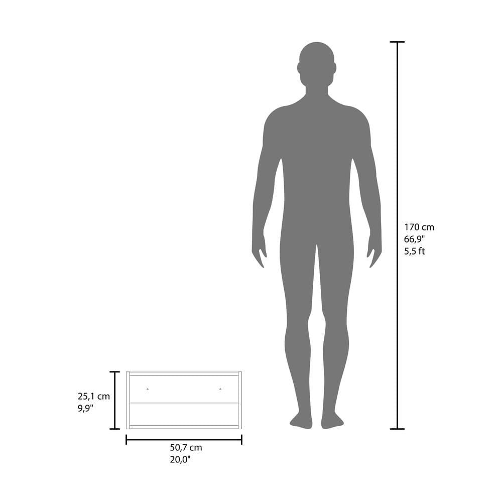 Armario De Pared Elsah 25X50X21 Rta Blanco Zf
