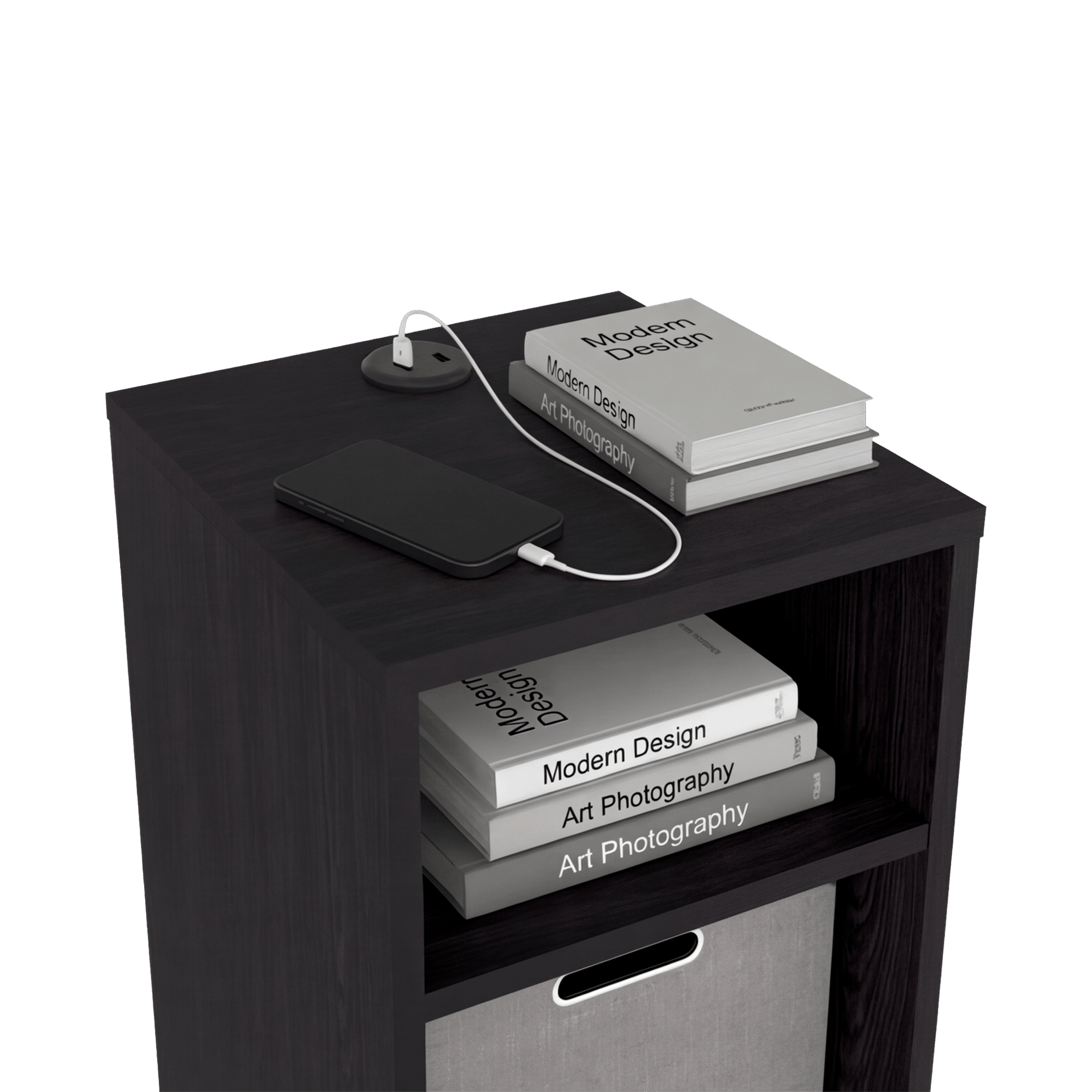 Mesa Axuliliar Usb Mercer 48X30X32 Rta Wengue Zf