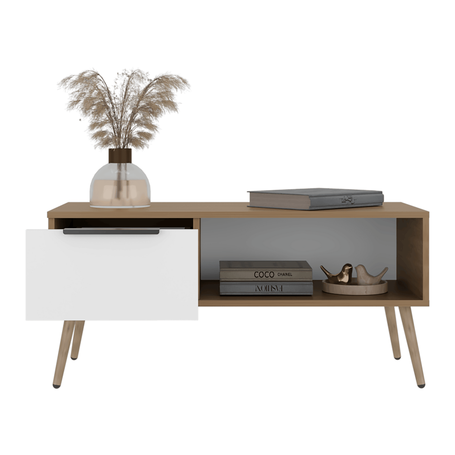 Mesa De Centro Wenden 42X90X39 Rta Kronos Blanco  Zf