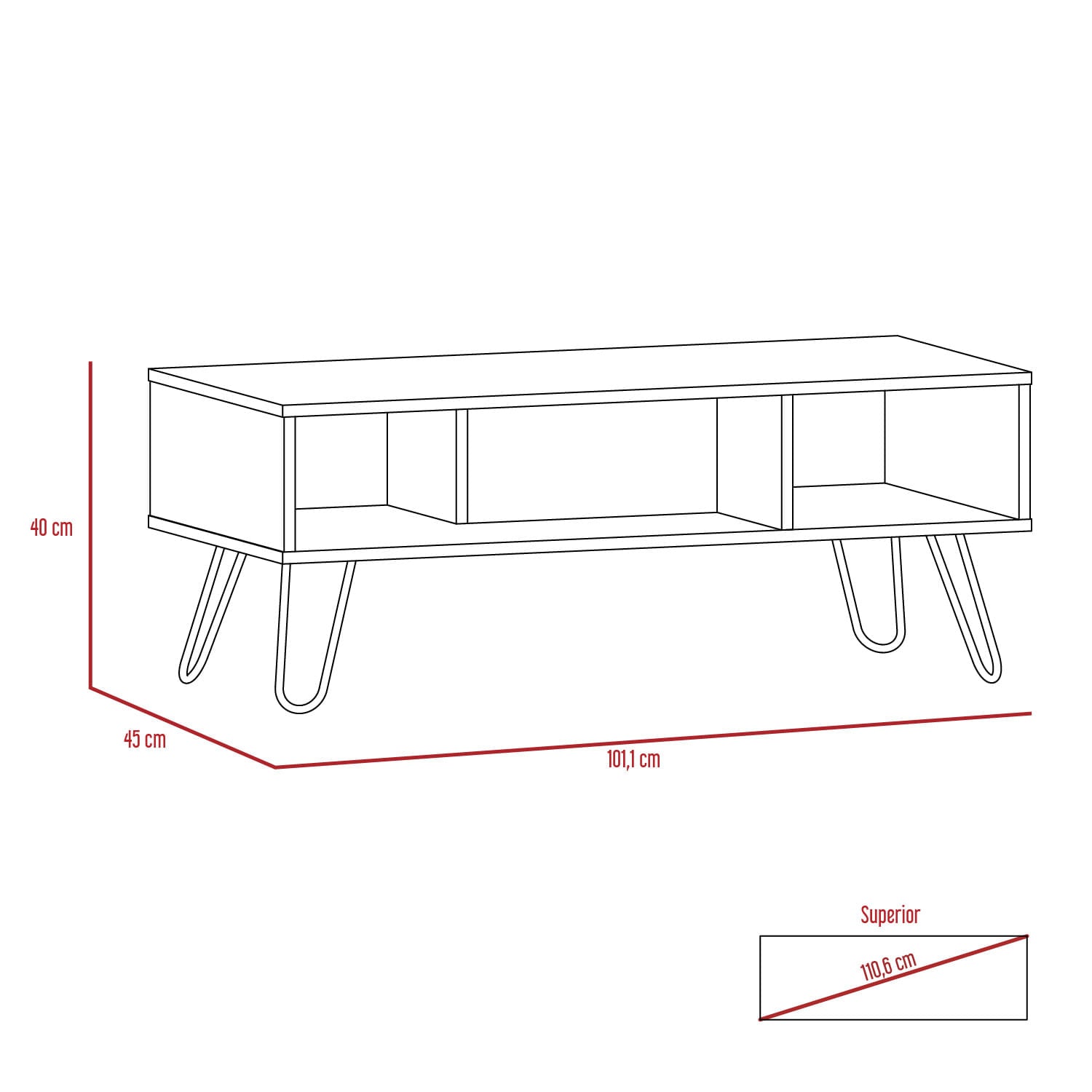 Mesa De Centro Vassel Homecollection Duna