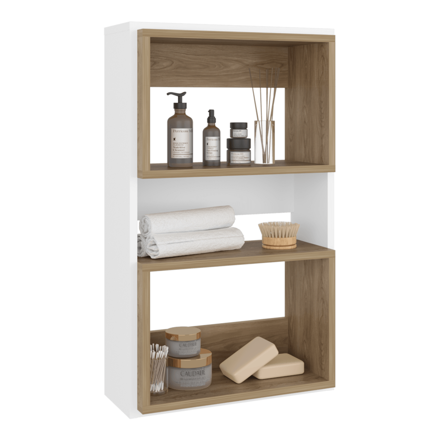 Ahorrador De Espacio Flotante Eco 75X45X18 Rta Blanco Fresno