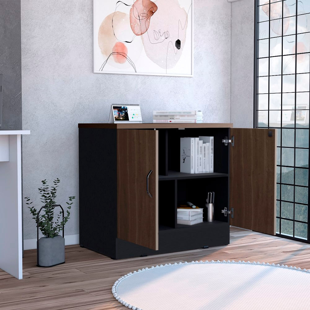 Cajonera Home Office 2 Puertas Rta Milan  Wengue