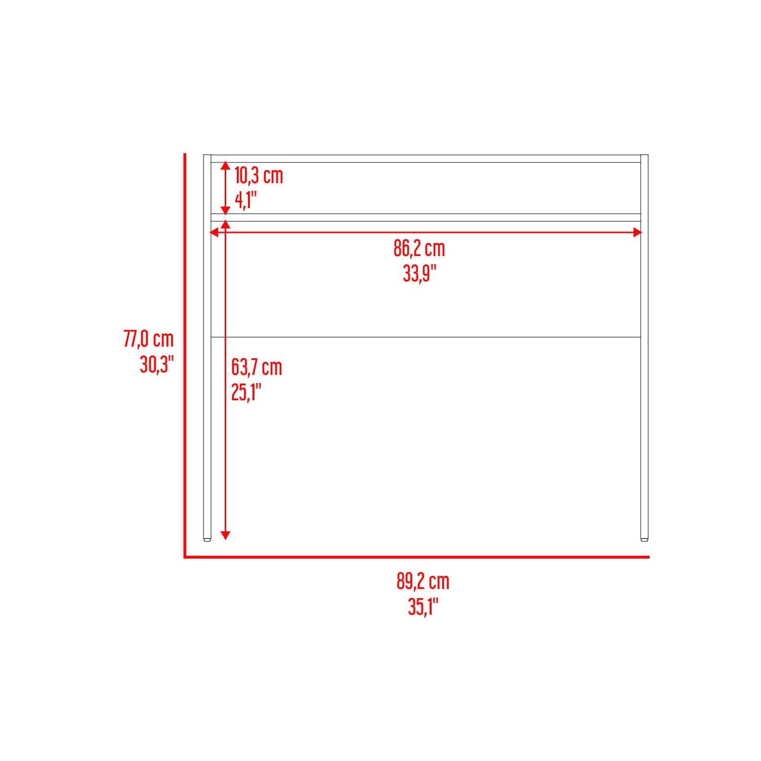 Escritorio Stella 77X89X42 Rta Blanco