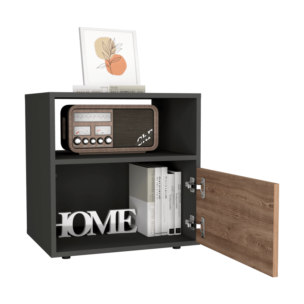 Mesa De Noche Galanto 52 X 50 Rta Plomo Miel