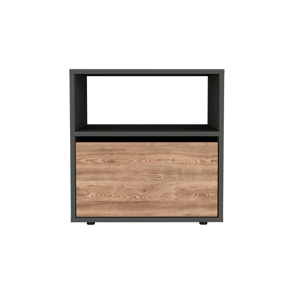 Mesa De Noche Galanto 52 X 50 Rta Plomo Miel