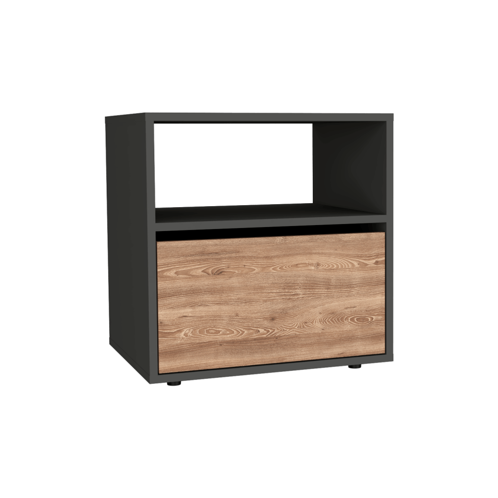 Mesa De Noche Galanto 52 X 50 Rta Plomo Miel
