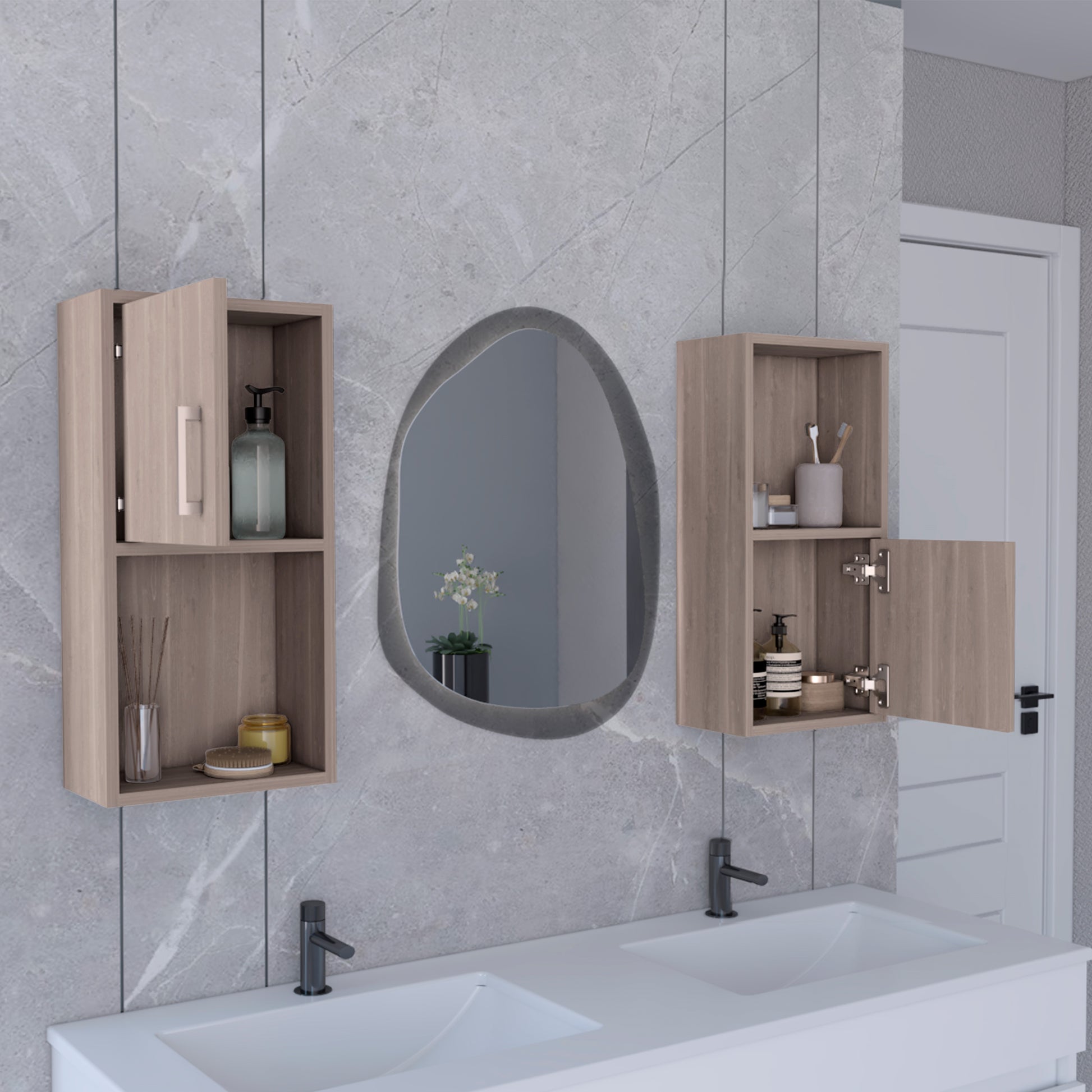 Muebles  Auxiliar Bath Rta Bardolino X2 Un