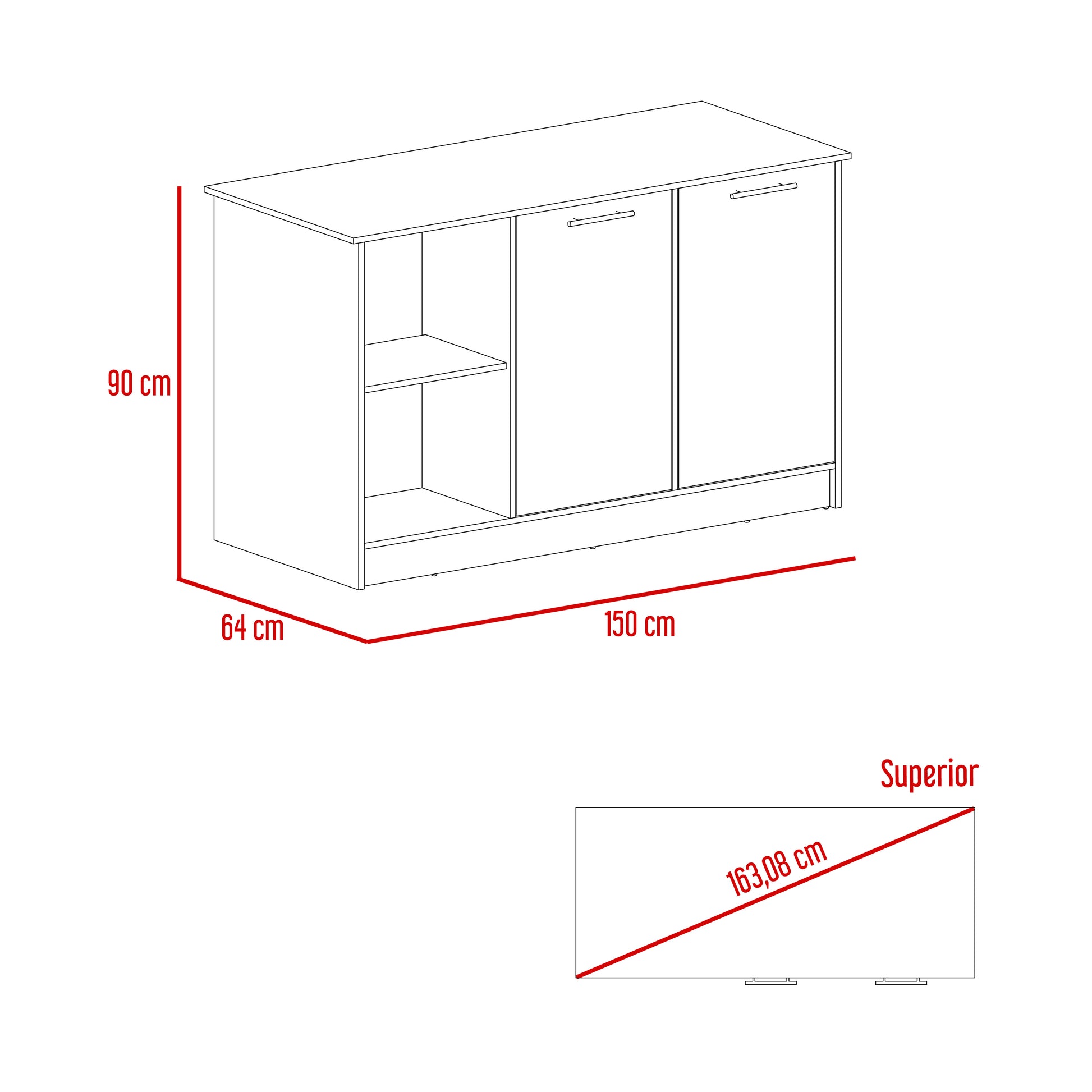 Isla De Cocina Juniper 90 X 150 Rta Blanco Onix