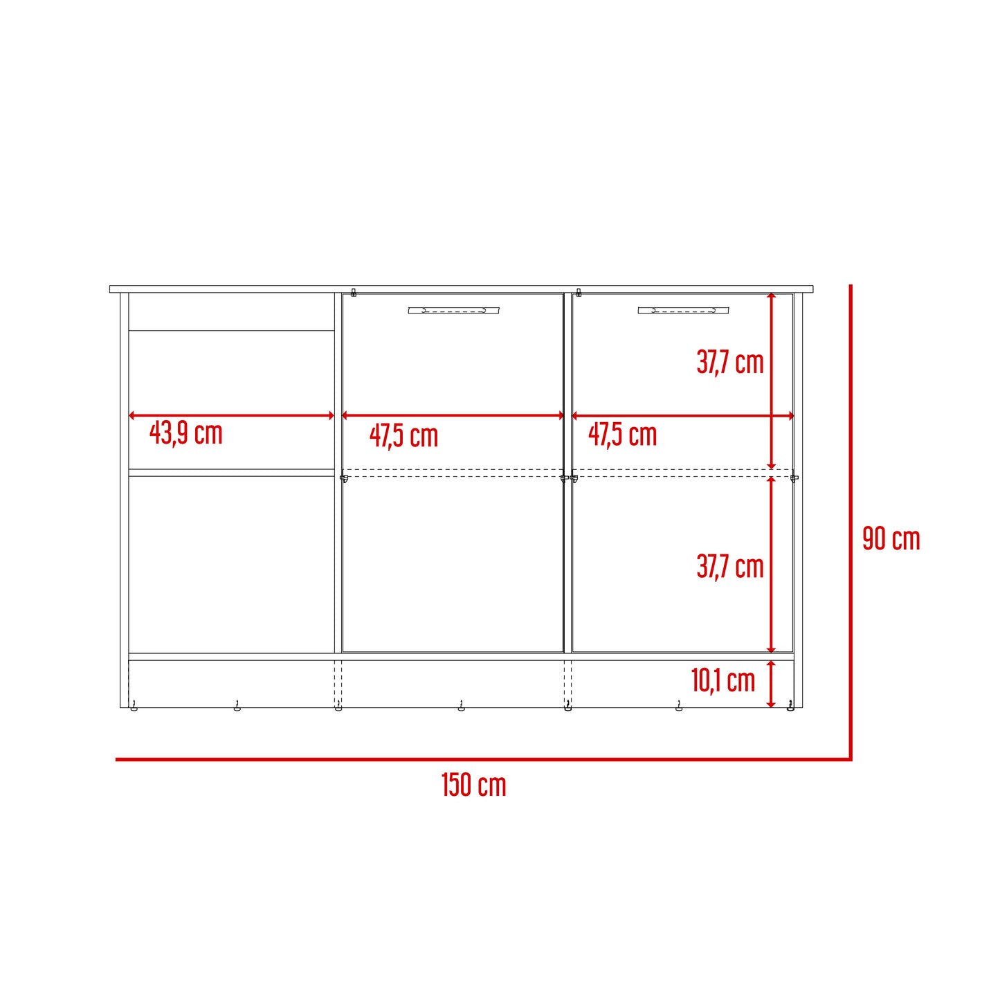 Isla De Cocina Juniper 90 X 150 Rta Blanco Onix