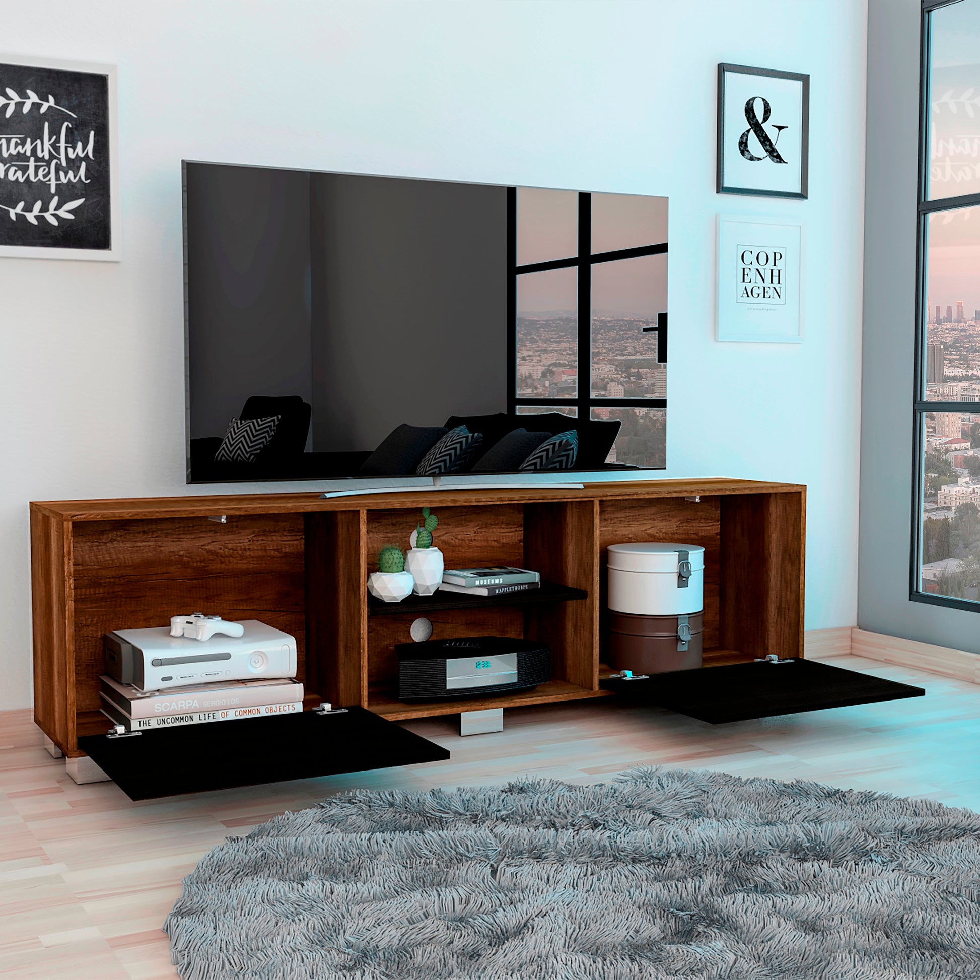 Rack Tv 80'' Classic Color Rta Caramelo Wengue