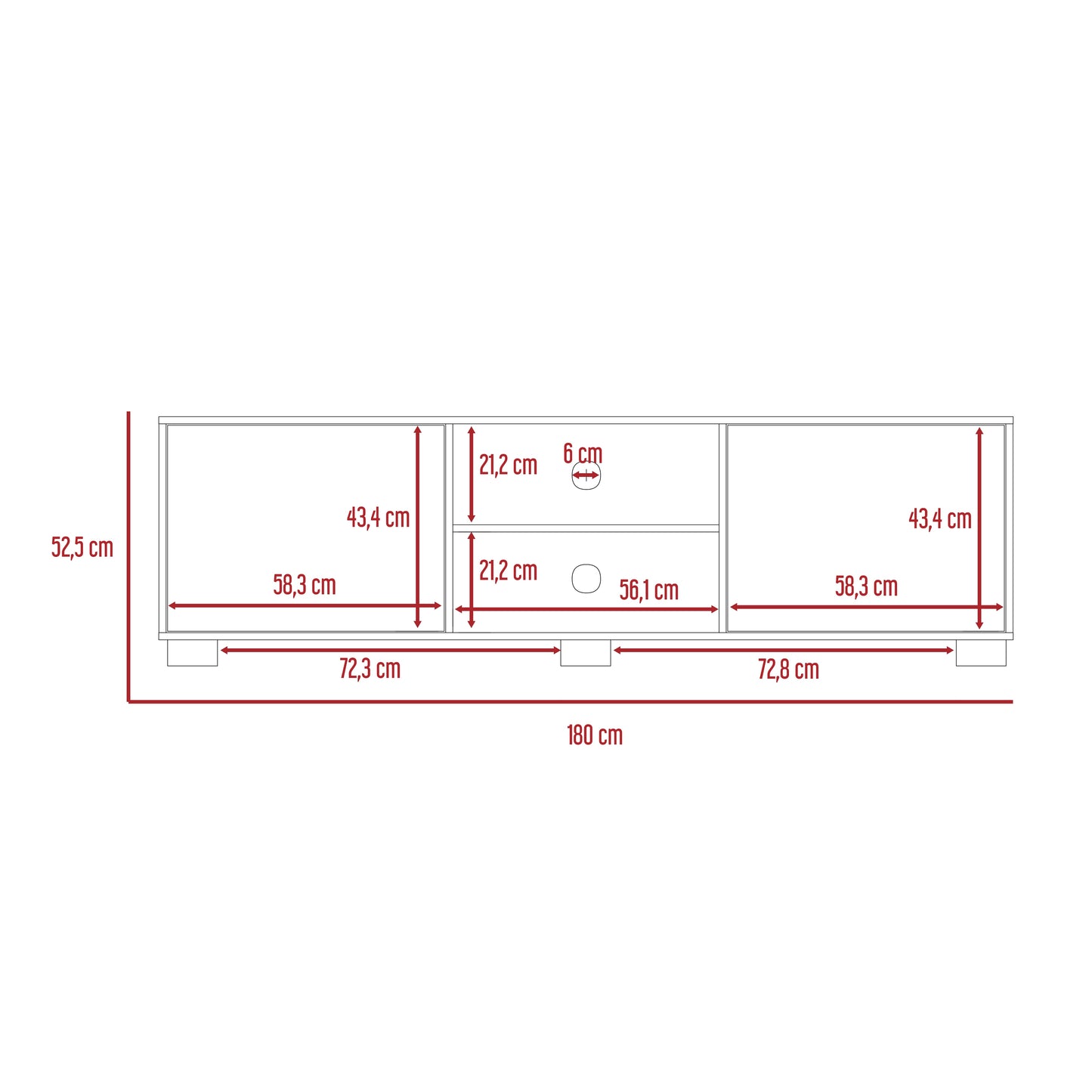 Rack Tv 80'' Classic Color Rta Caramelo Wengue