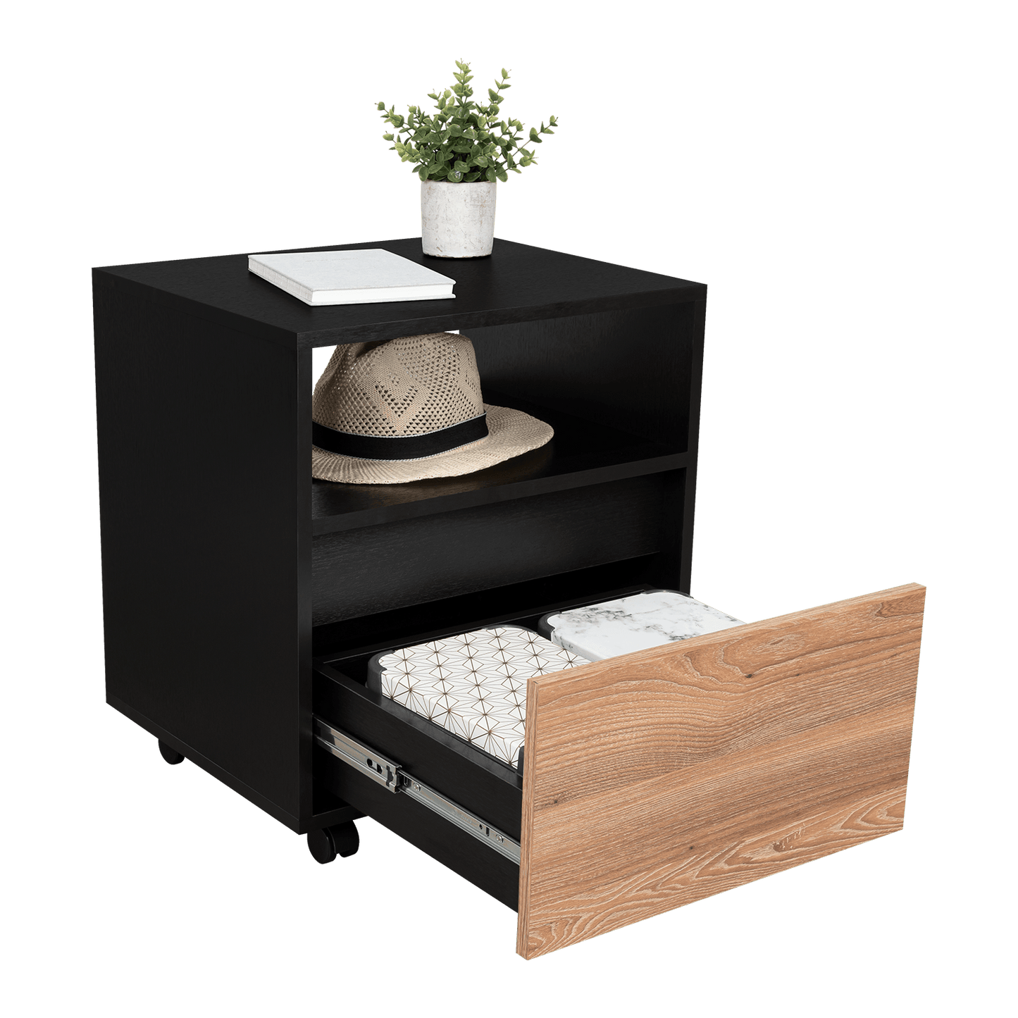 Mesa De Noche Austin 1C 52X48 Rta Wengue Miel