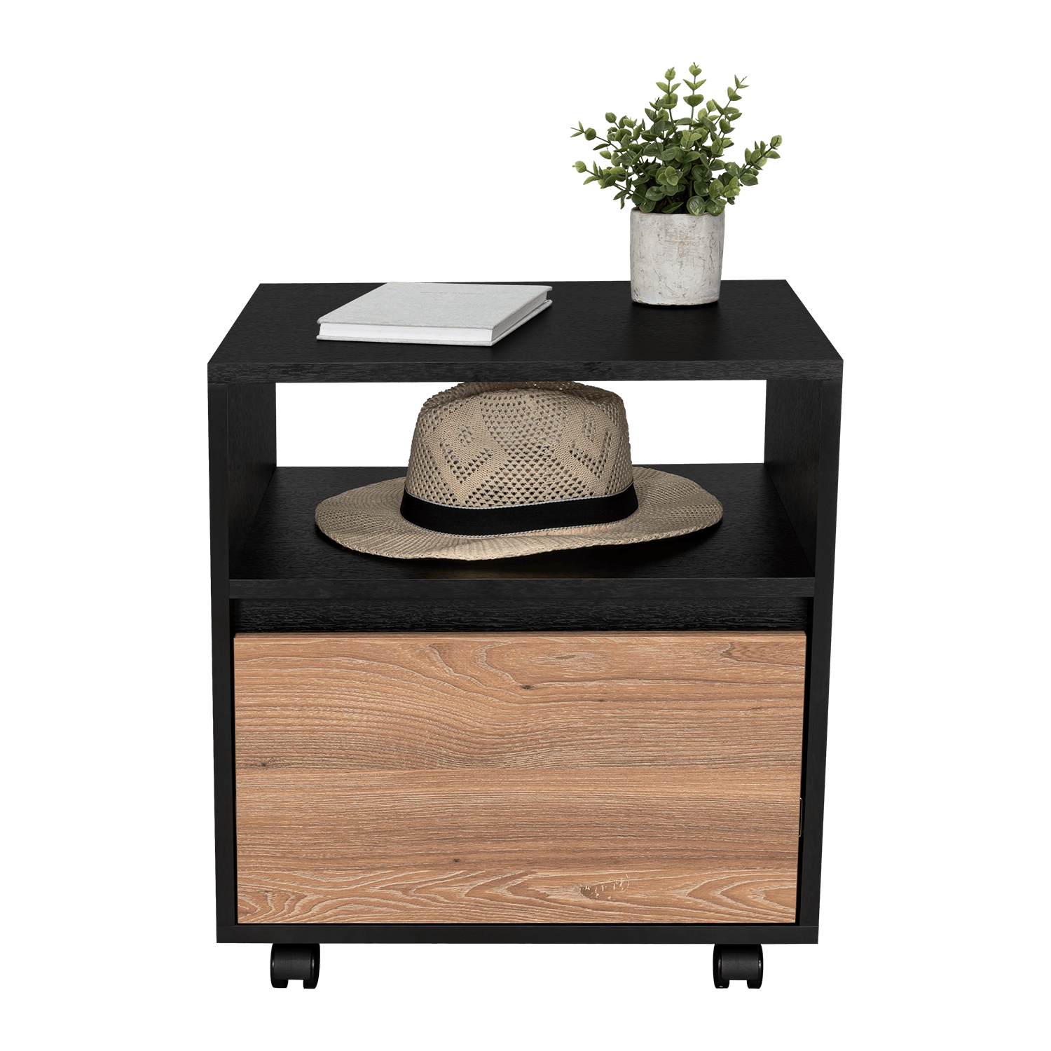 Mesa De Noche Austin 1C 52X48 Rta Wengue Miel
