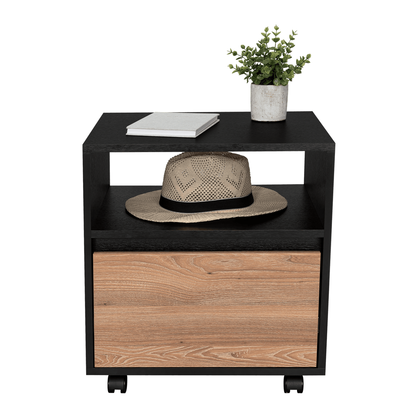 Mesa De Noche Austin 1C 52X48 Rta Wengue Miel