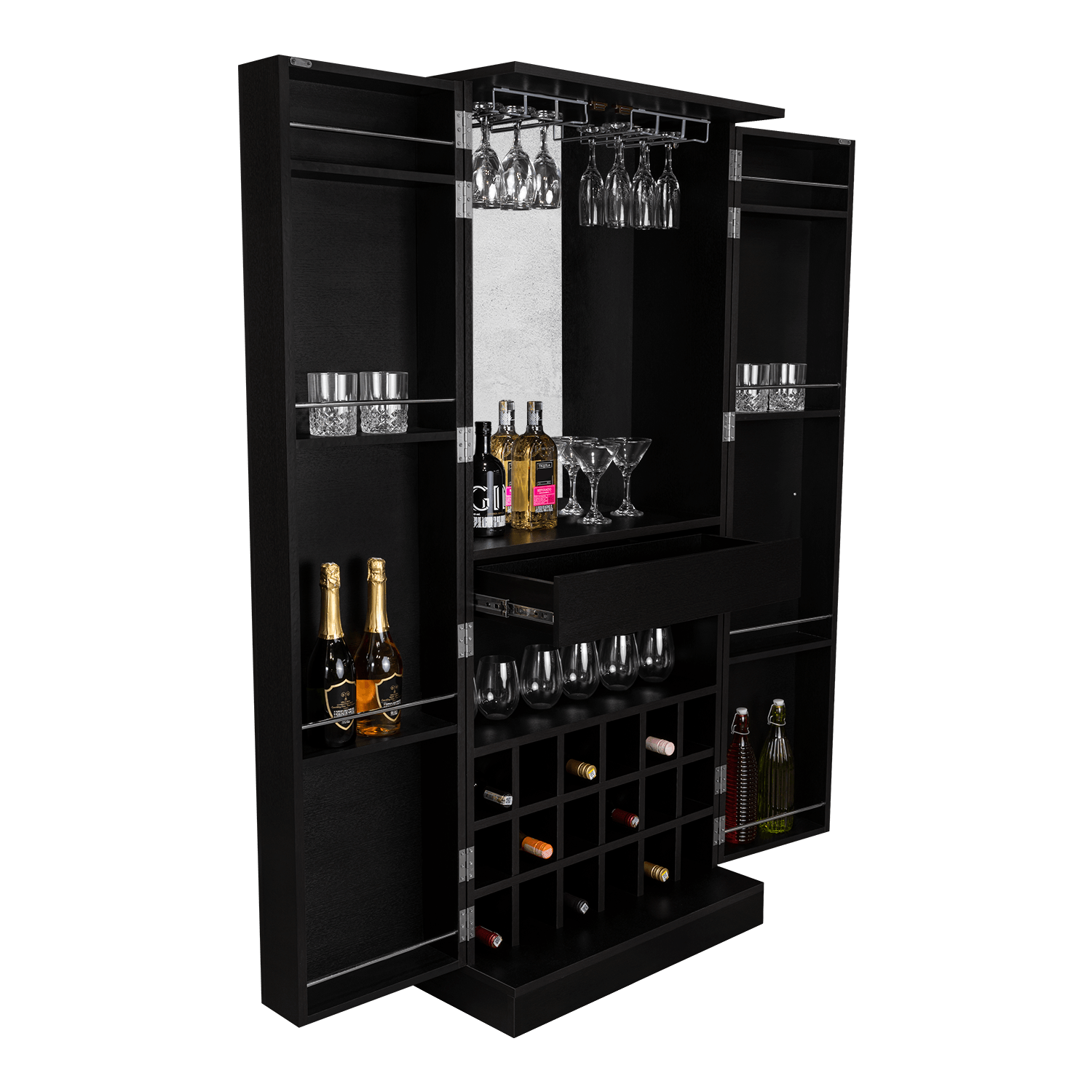 Bar Malbec Con Espejo Alto Rta Wengue