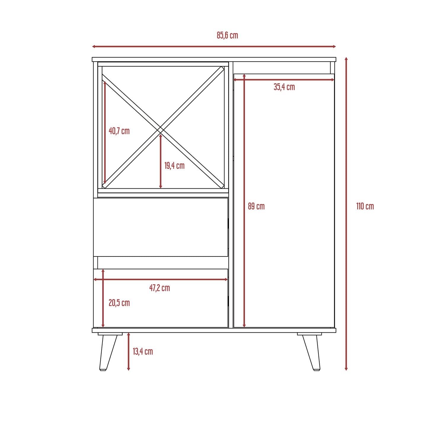 Mueble Bar Salem Miel+Plomo