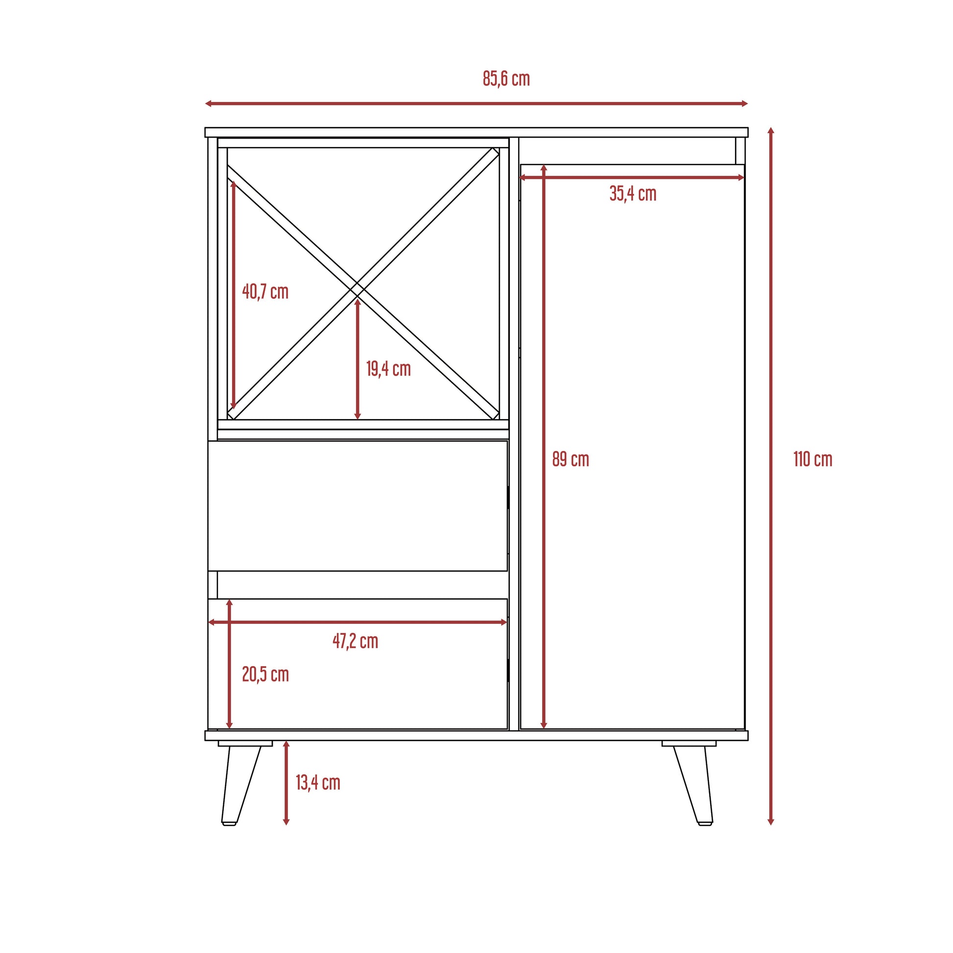 Mueble Bar Salem Miel+Plomo
