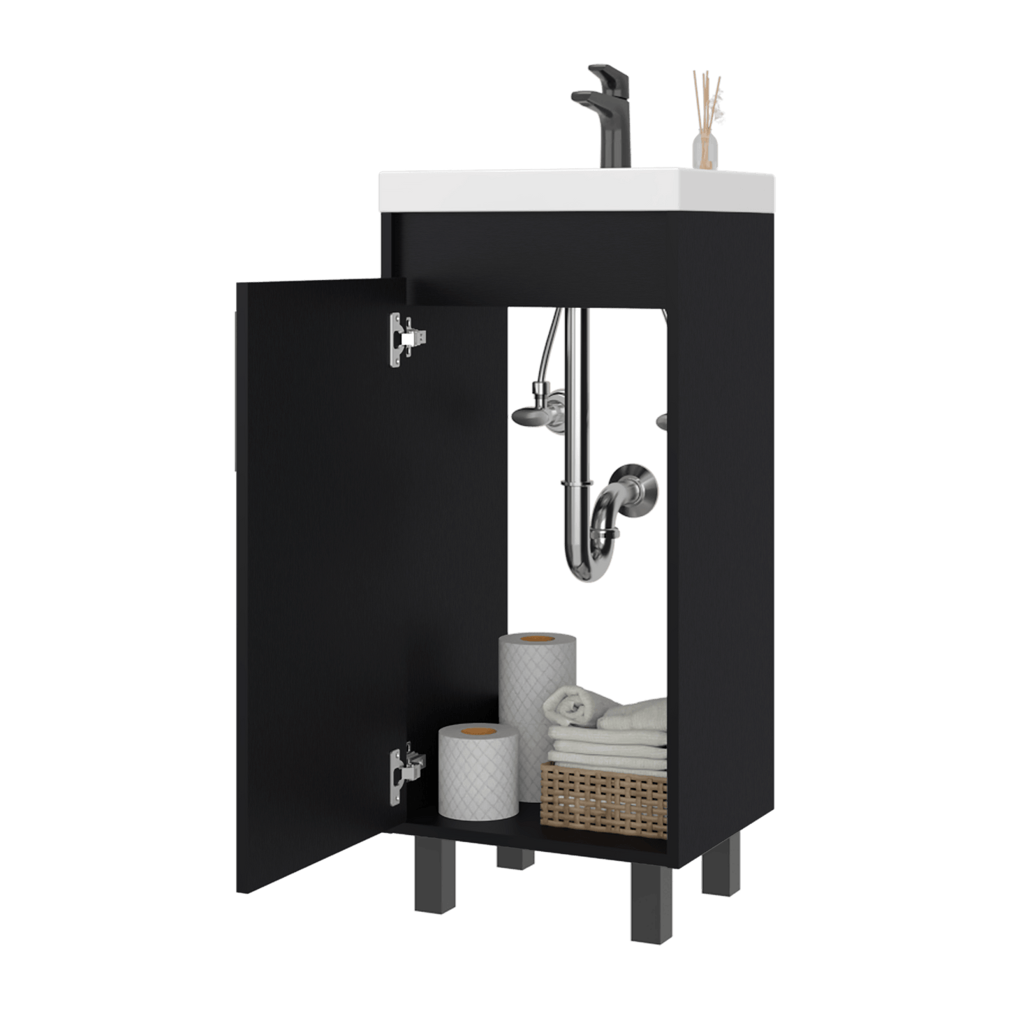 Mueble Para Lavamanos Oxford 86X39X32 Rta Wengue Zf