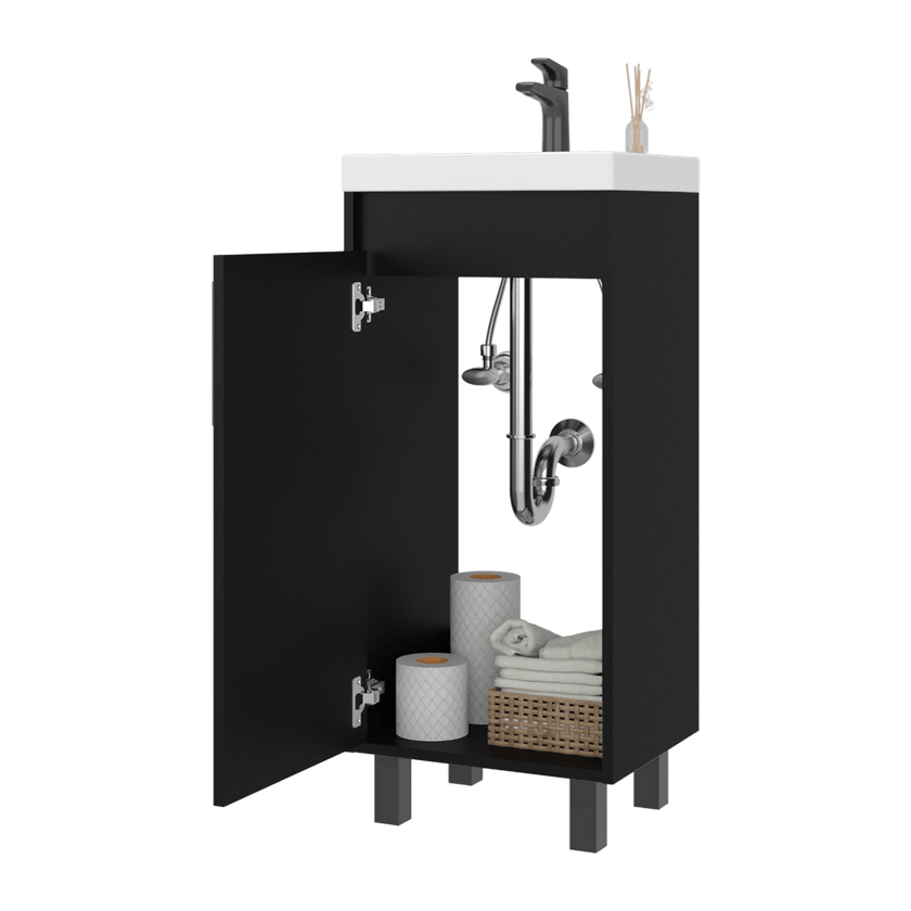 Mueble Para Lavamanos Oxford 86X39X32 Rta Wengue Zf