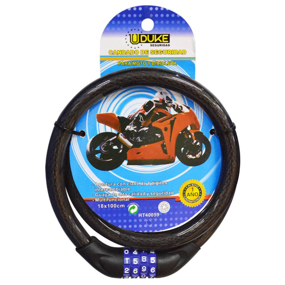 Candado Moto Clave Uduke 4 Digitos1 Ano Garantia Ht40059