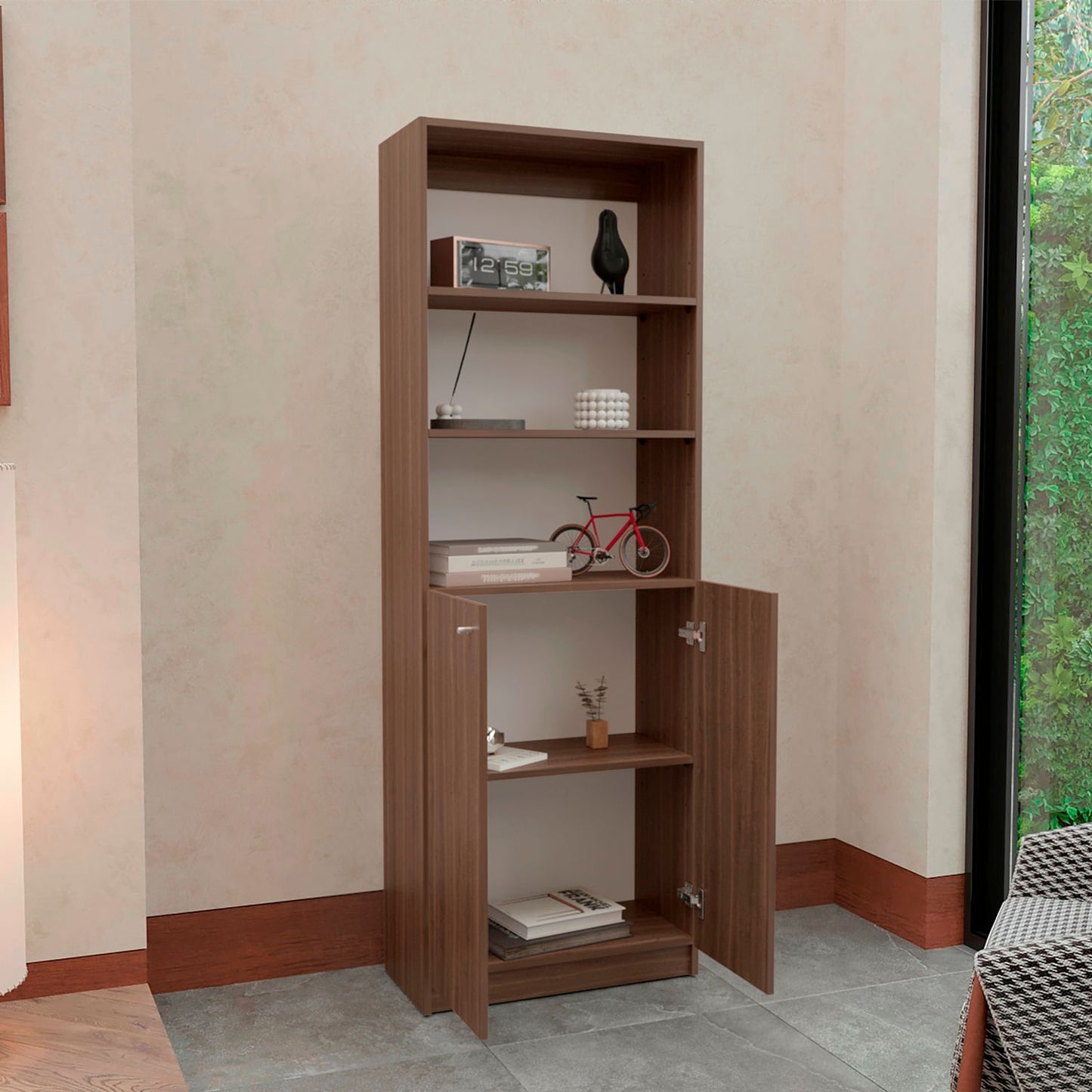 Estante Home 2 Puertas 180X62X29 Rta Milan Blanco