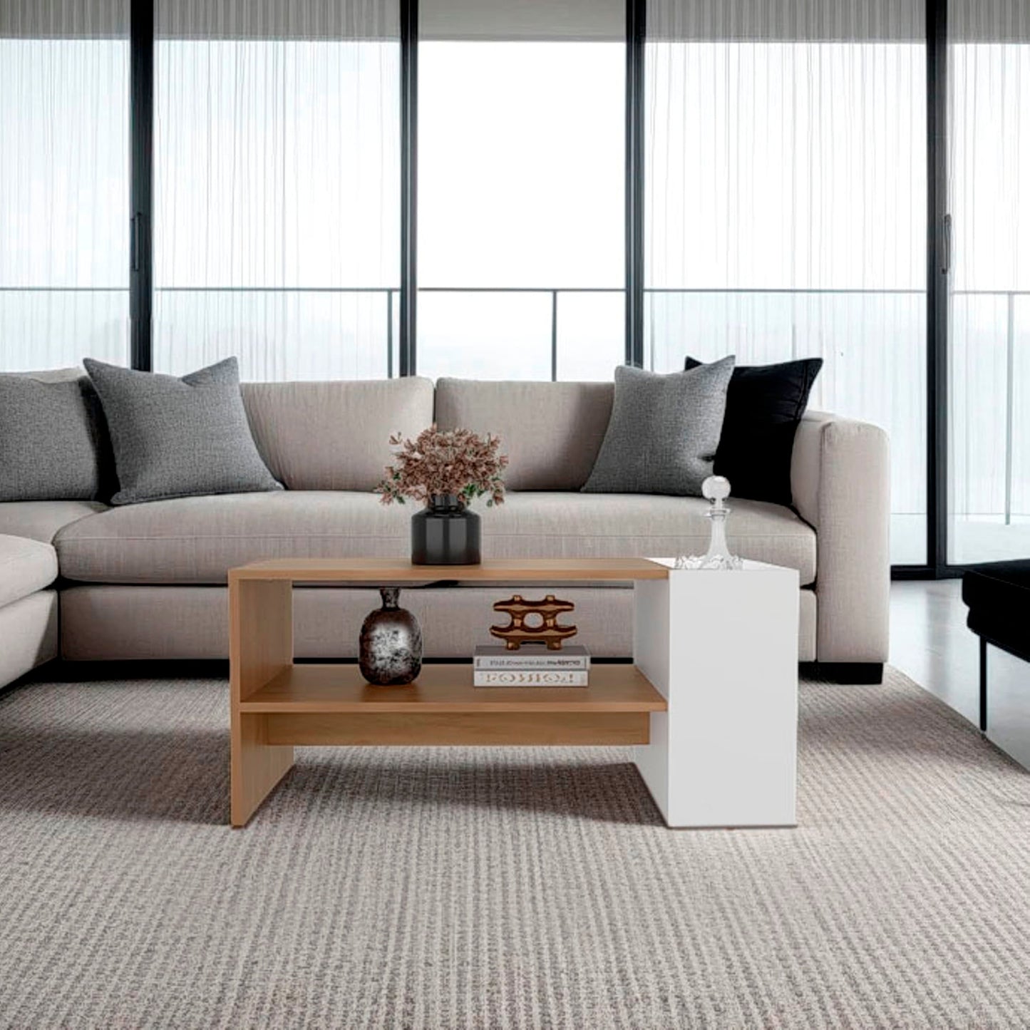 Mesa De Centro Arion 42X91X45 Rta Kronos Fresno Eu Zf