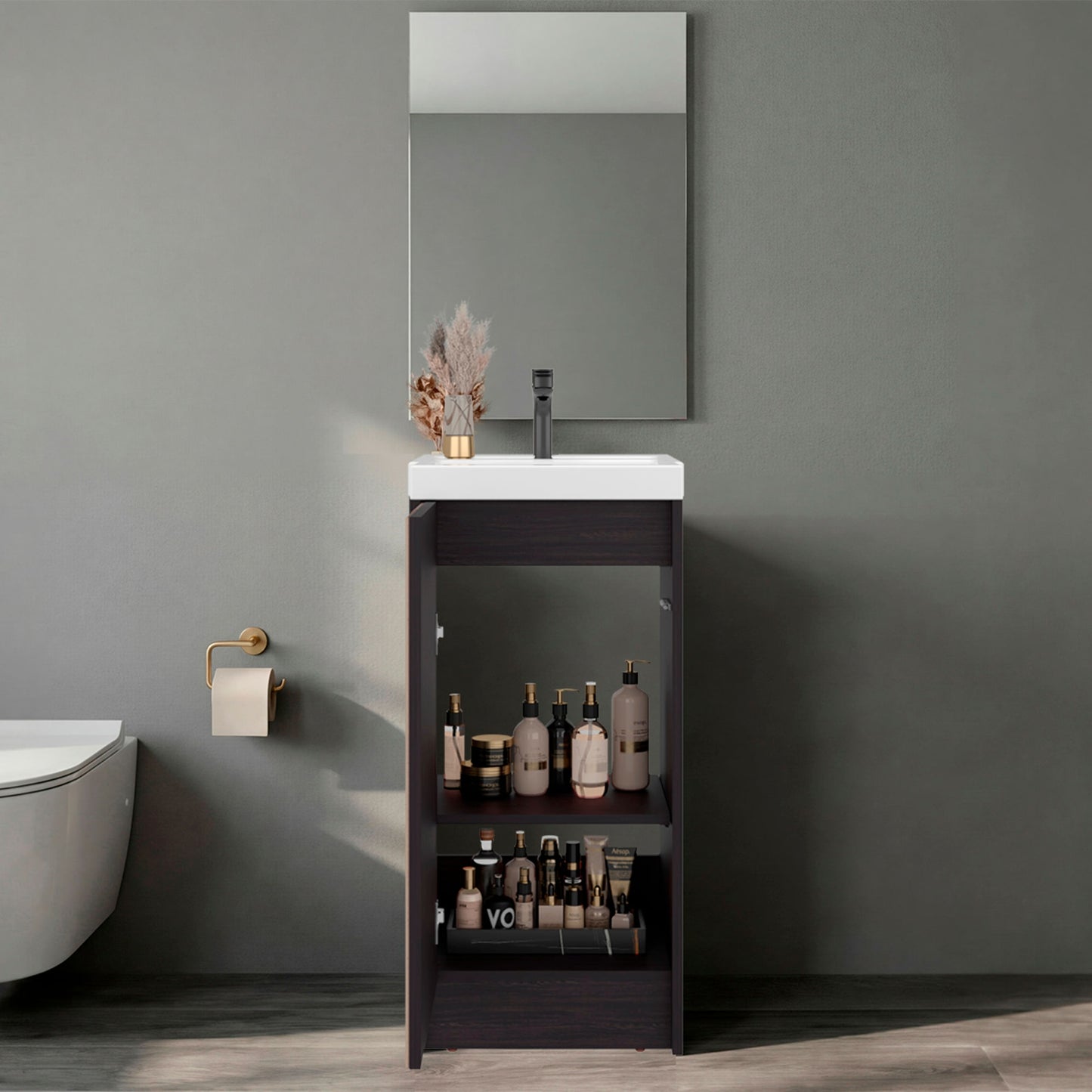 Mueble Lavamanos Syracuse 81X39X33 Rta Wengue Zf