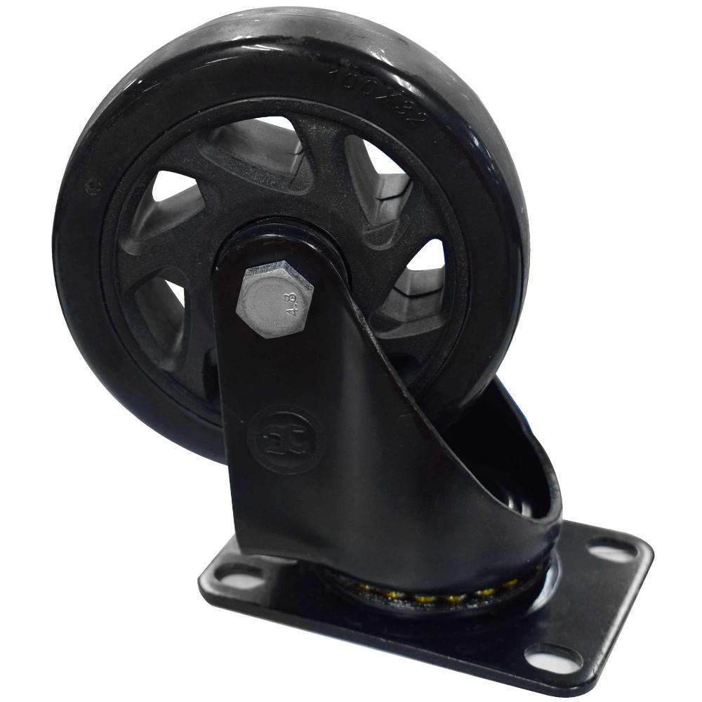 Rodachines 4 Plano Negro Pesa Giratorio 100Mm 120Kg Individual Ht40085