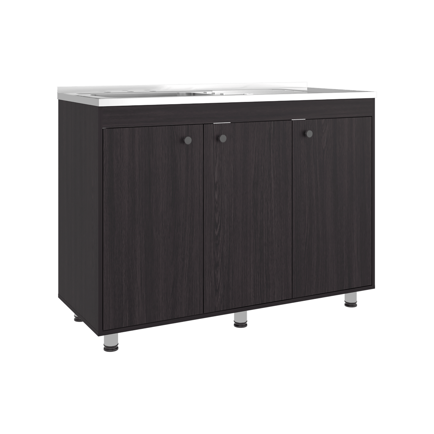 Mueble Inferior De Cocina Napoles 90X120X50 Rta Wengue Zf