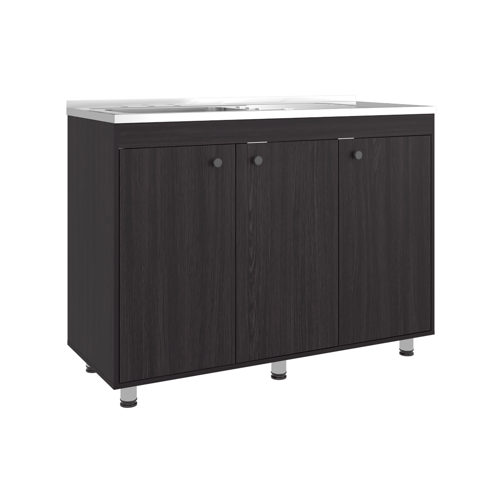 Mueble Inferior De Cocina Napoles 90X120X50 Rta Wengue Zf