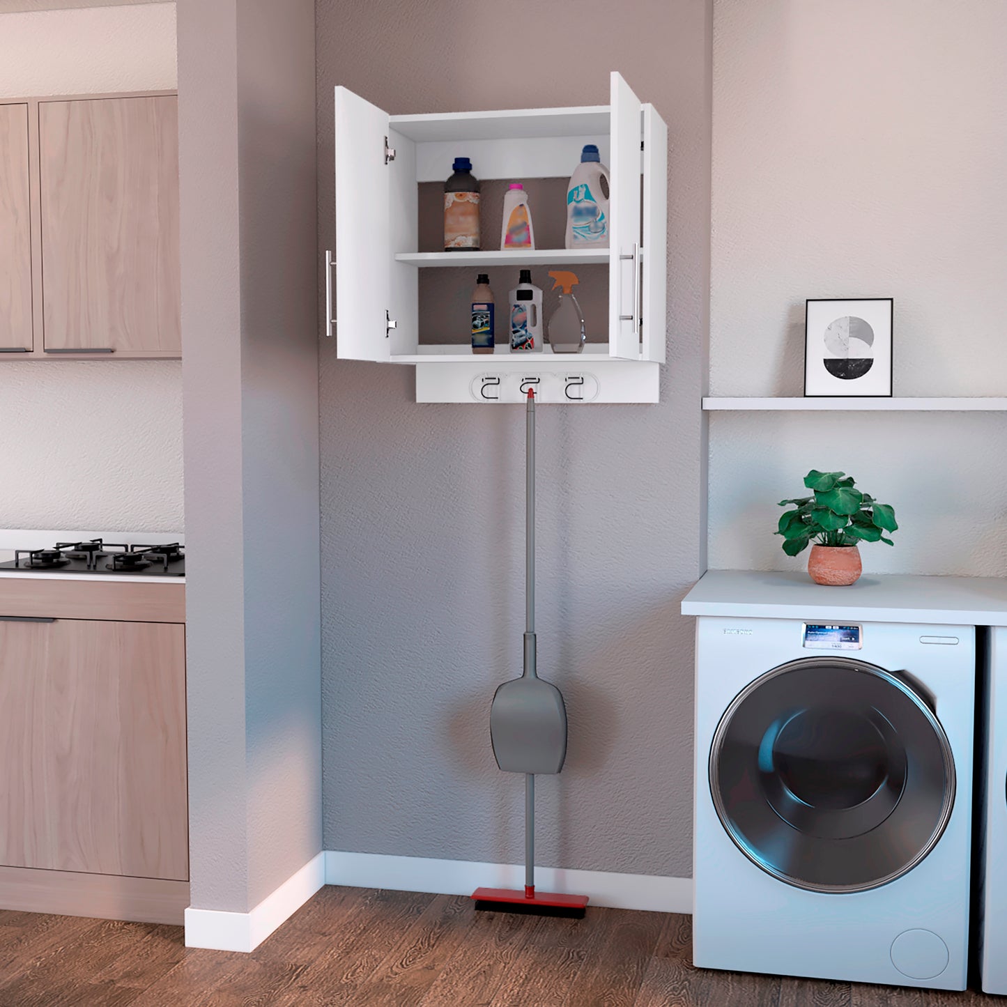 Mueble Auxilar Kymo 69X67X31 Rta Blanco Mqz Zf