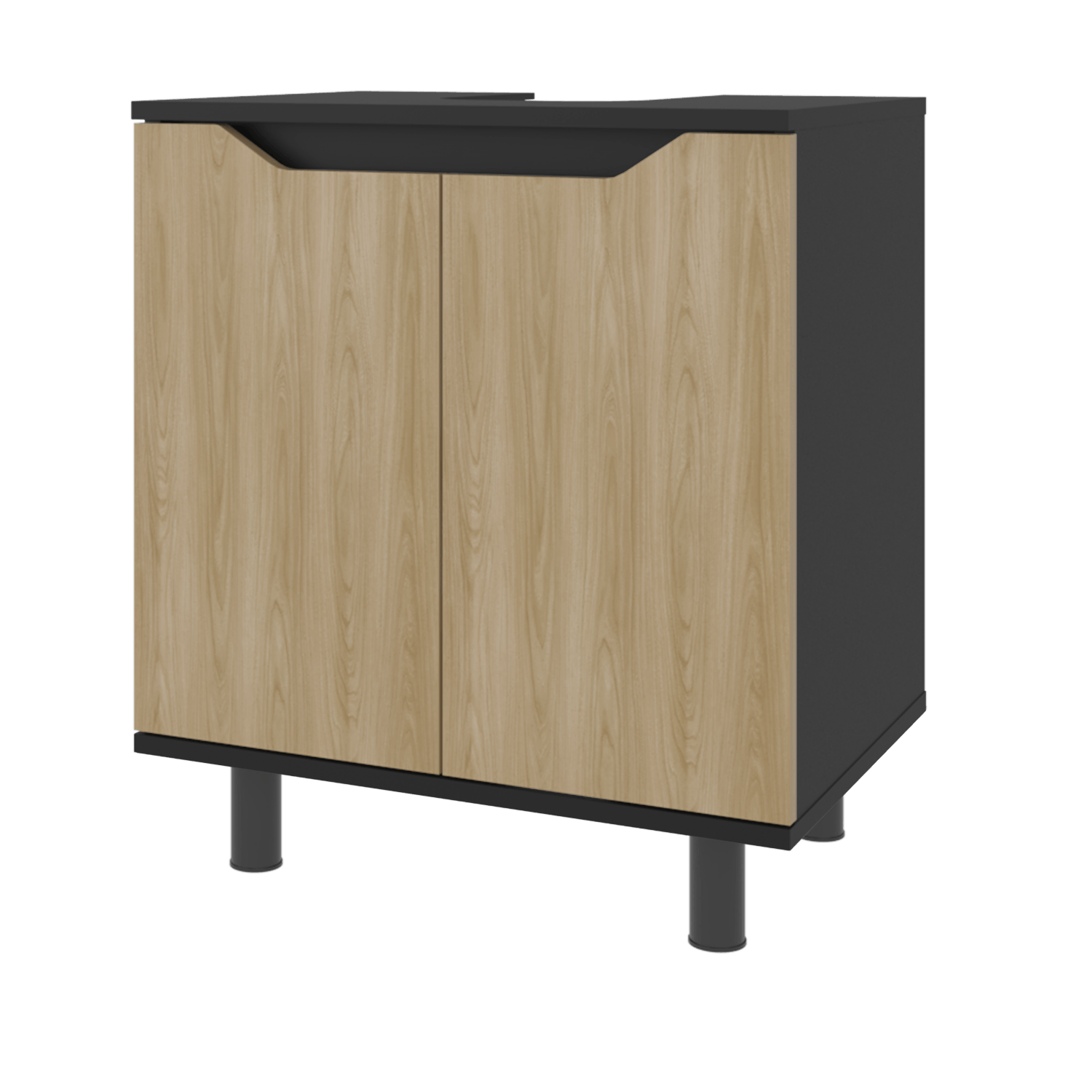 Mueble Lavamos De Pedestal Marlo 63X55X41 Rta Wengue Fresno