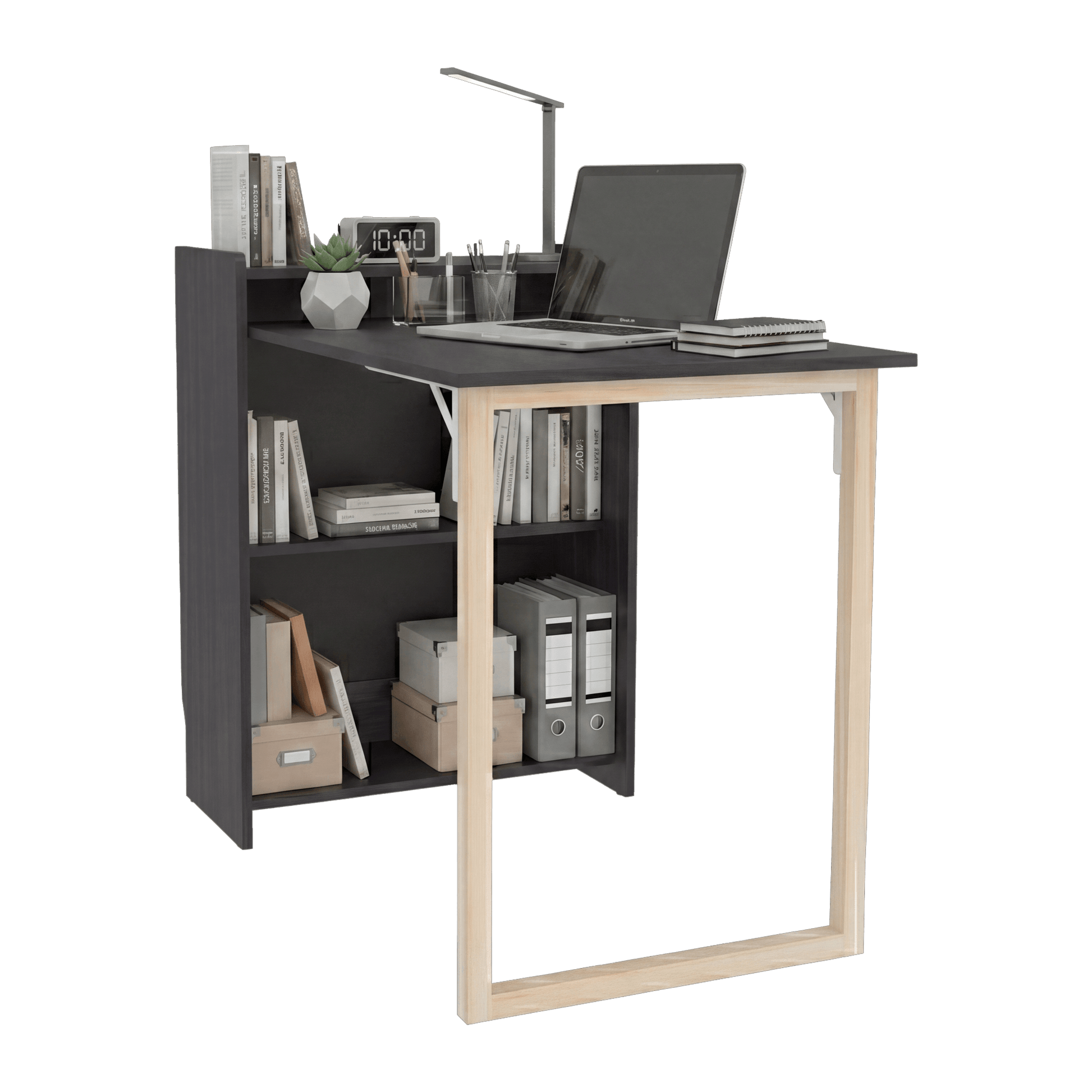 Escritorio Plegable Lesli 85X63X30 Rta Kronos Wengue Zf