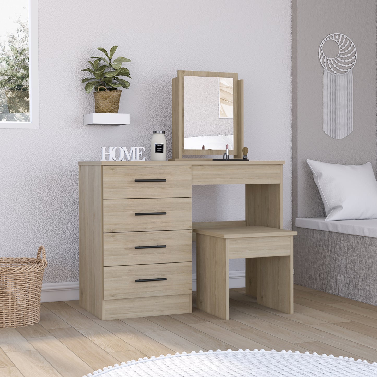 Mueble Tocador Kaia Rta Rovere + Blanco