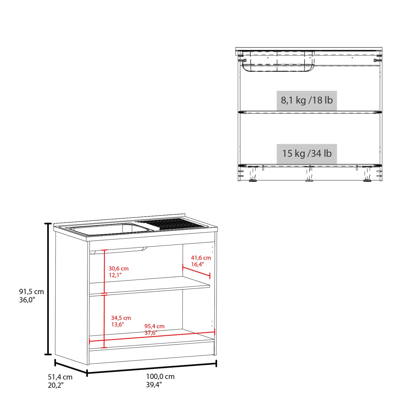 Mueble Inferior De Cocina Zurich 88X98X52 Rta Bardolino Zf