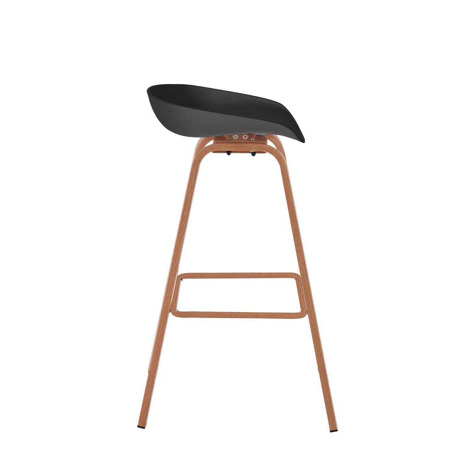 Set X2 Banco De Bar B-47 - Bm-Wb03 86X54X47 Negro Cafe Claro