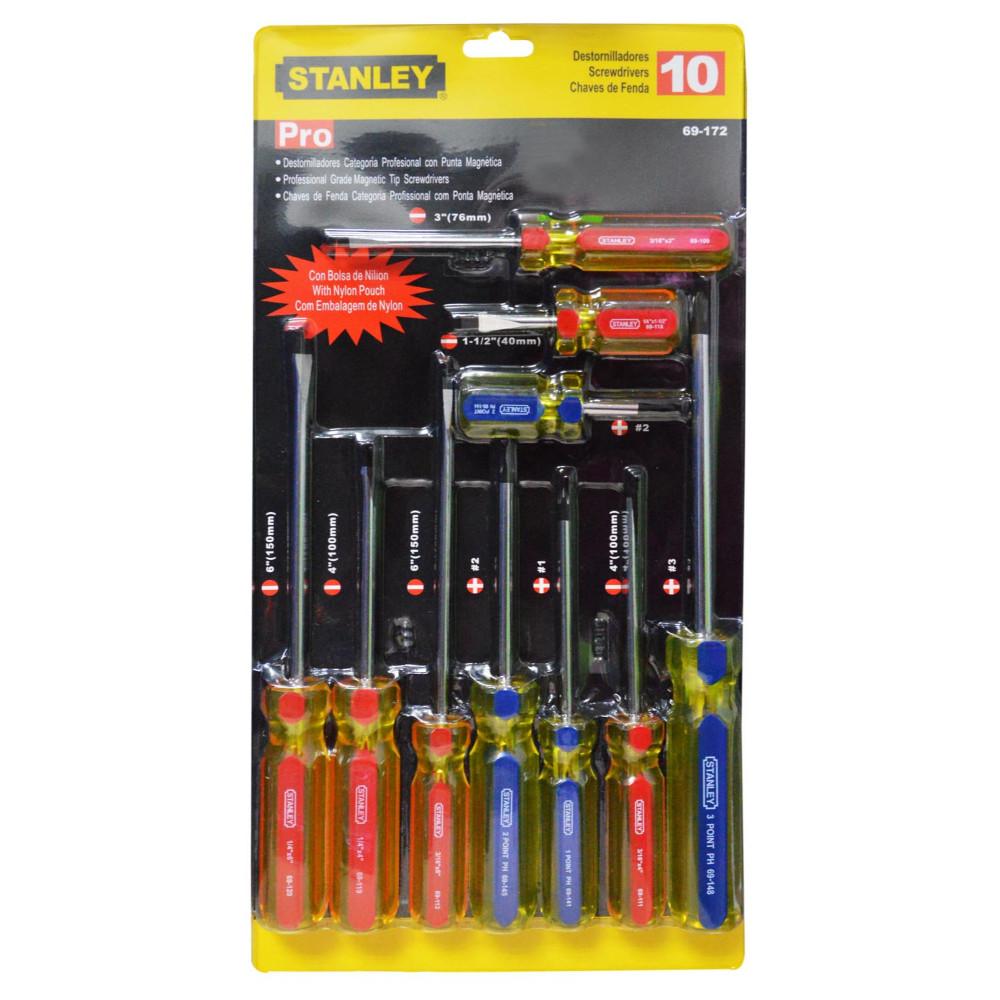Destornillador Stanley Pro X 10 Juego Stht69172