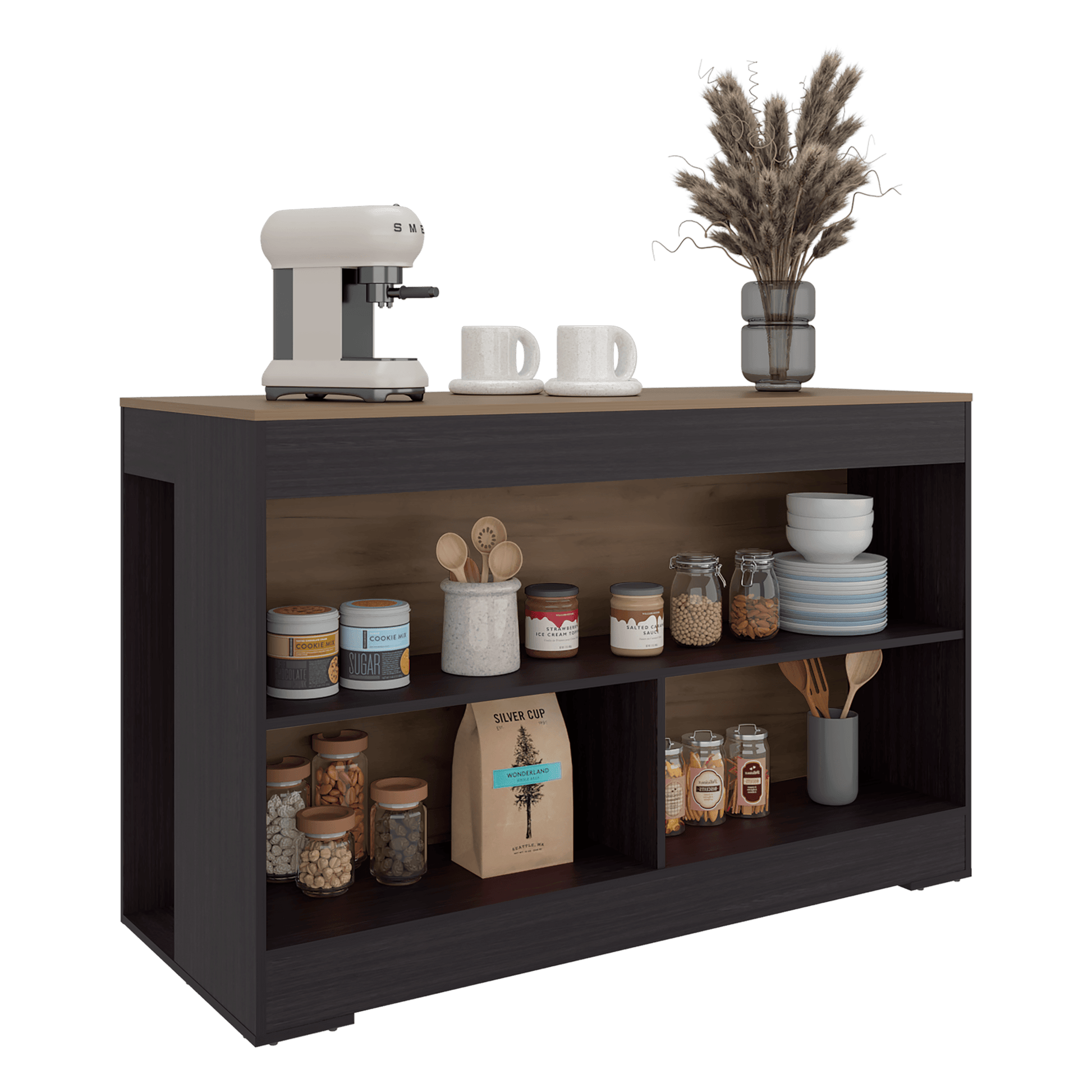 Barra De Cocina Cuenca 88X138X60 Rta Wengue Fresno Zf
