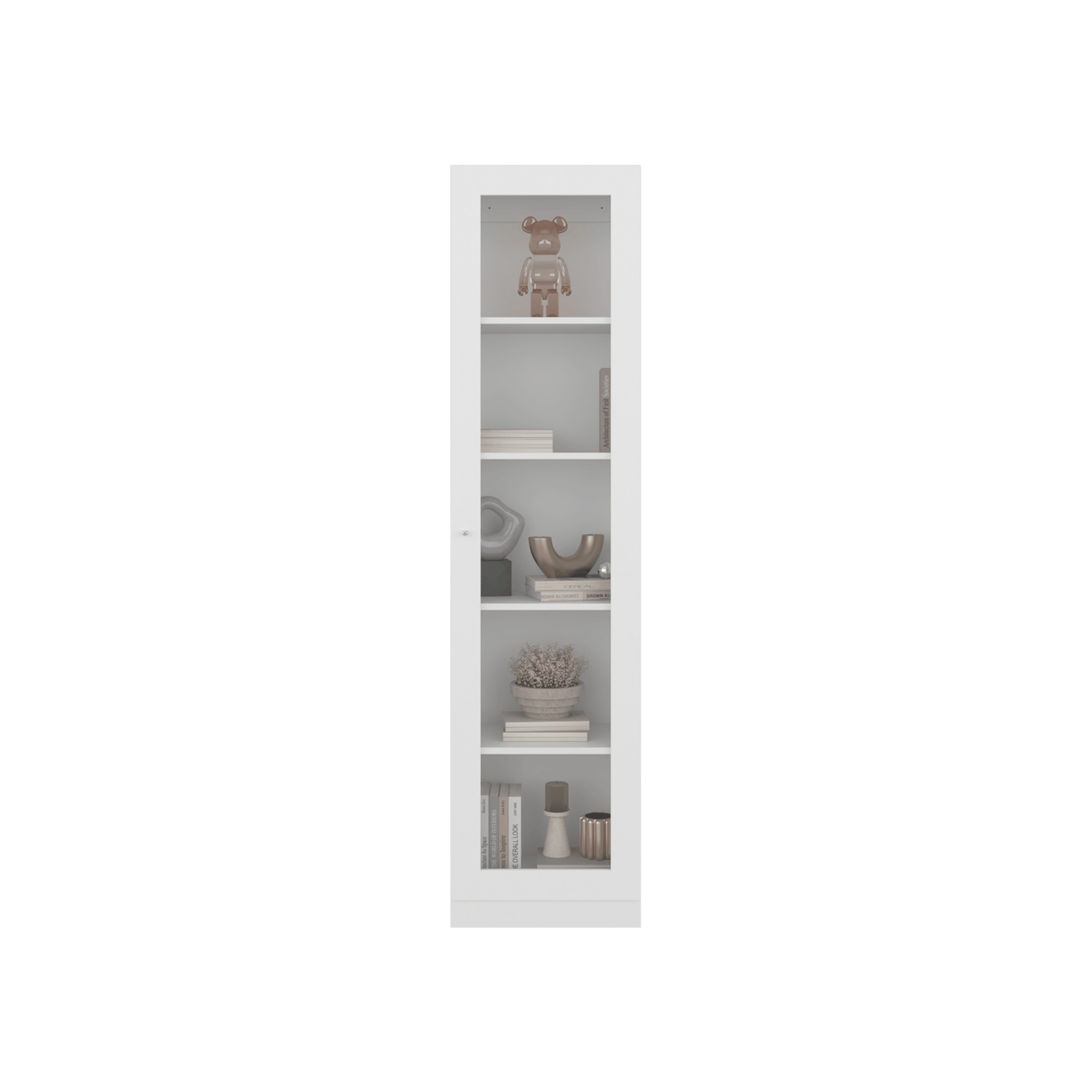 Vitrina Home E6 180X45X31 Rta Blanco Mqz Zf