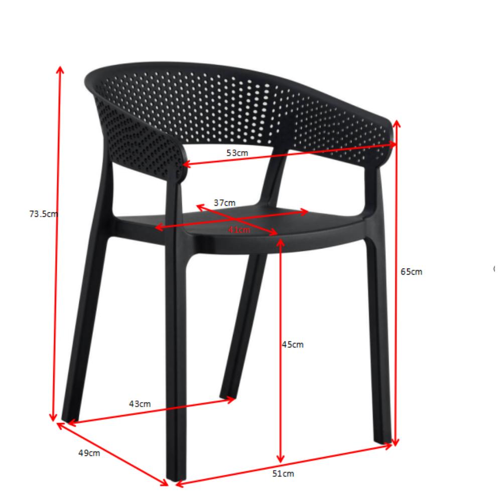 Silla Manaos 73X52X50 Rta Negro
