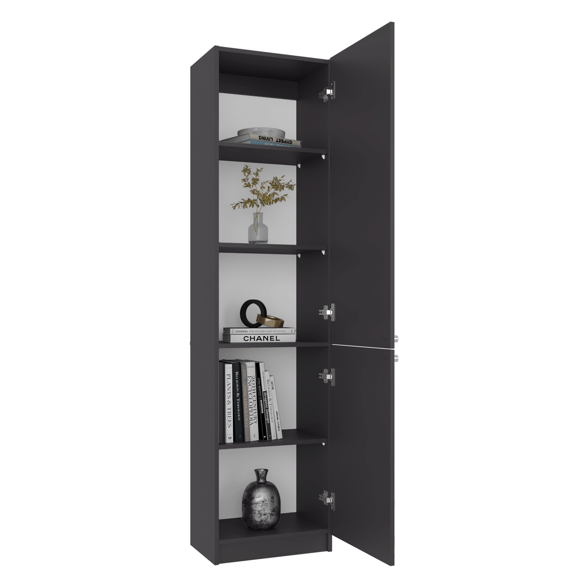 Estante Home E-M5 180X45X31 Rta Plomo Blanco  Zf