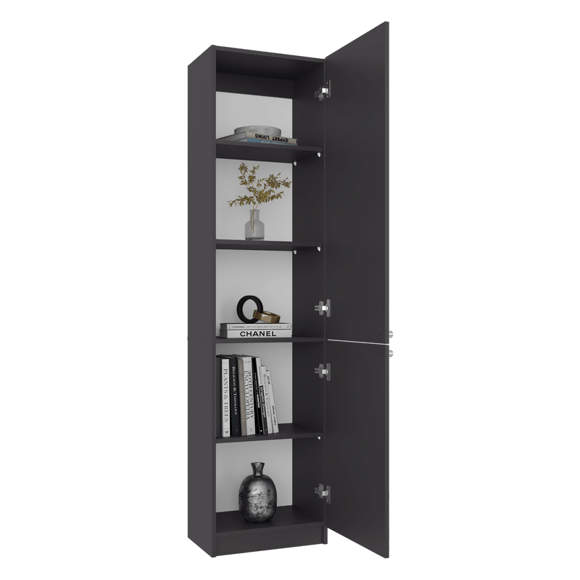 Estante Home E-M5 180X45X31 Rta Plomo Blanco  Zf