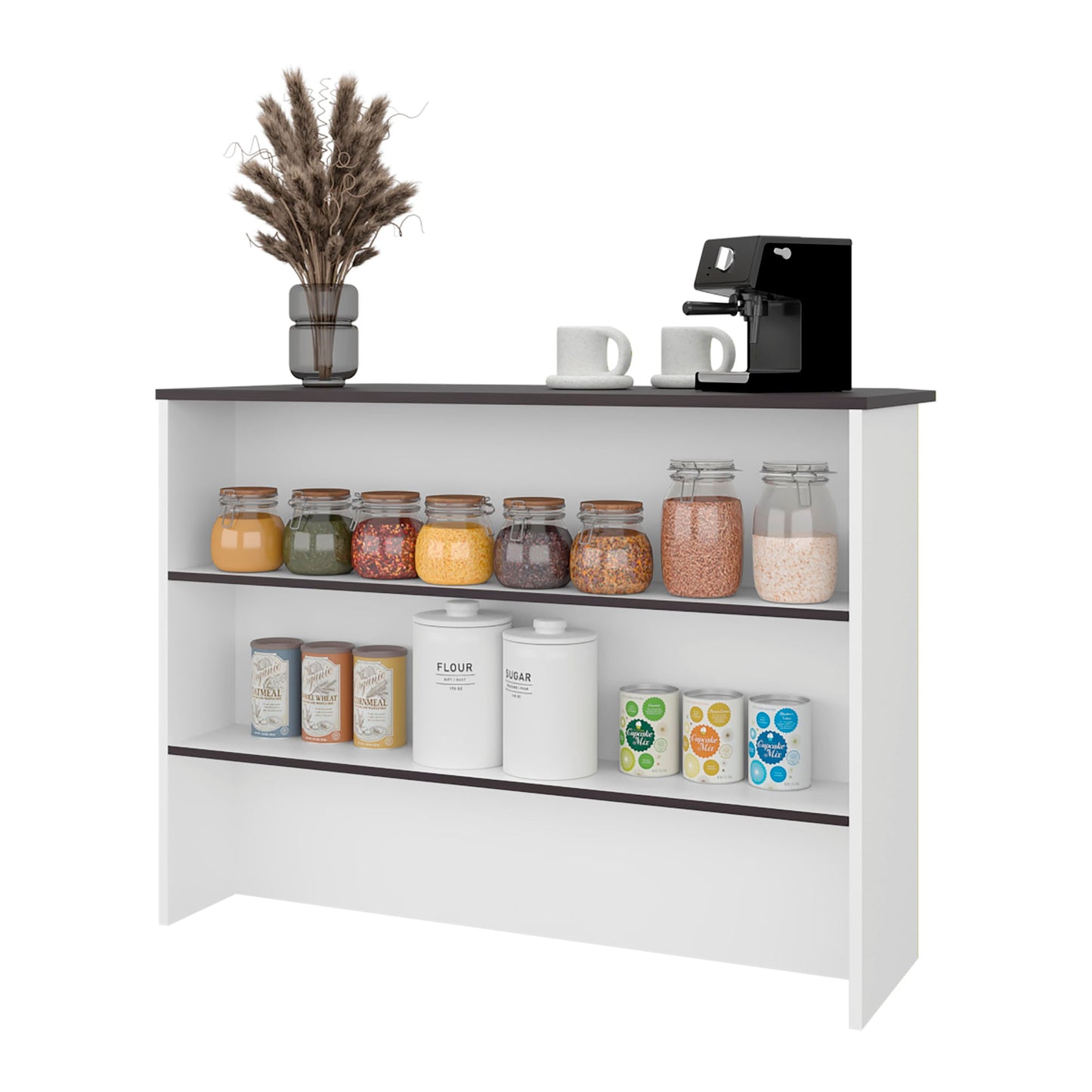 Barra Auxiliar Fendi 90X120X60 Rta Blanco Wengue Zf