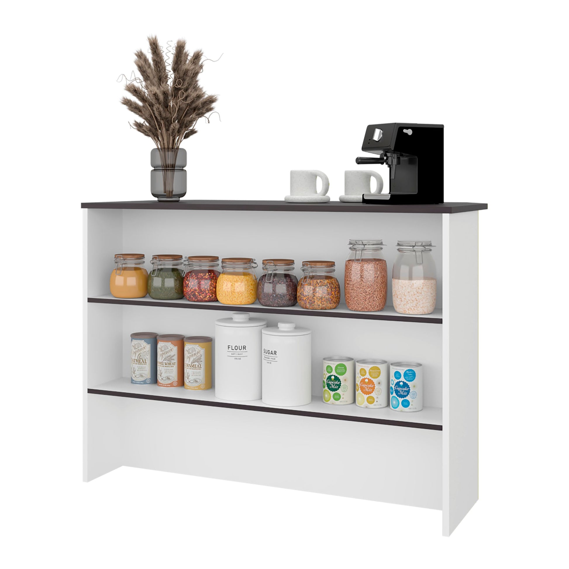 Barra Auxiliar Fendi 90X120X60 Rta Blanco Wengue Zf