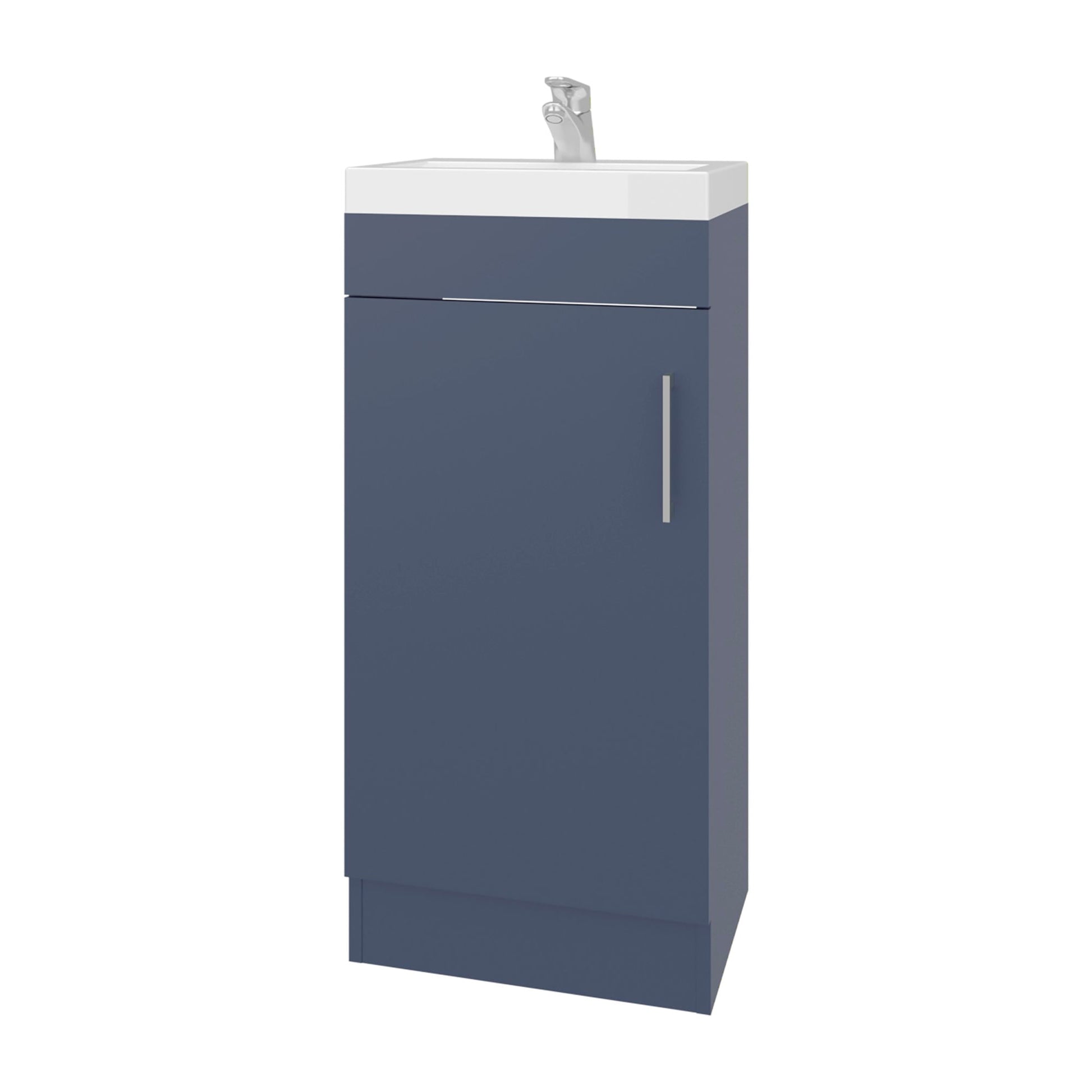 Mueble Para Lavamanos Madrid  80X40X33 Rta Azul Zf