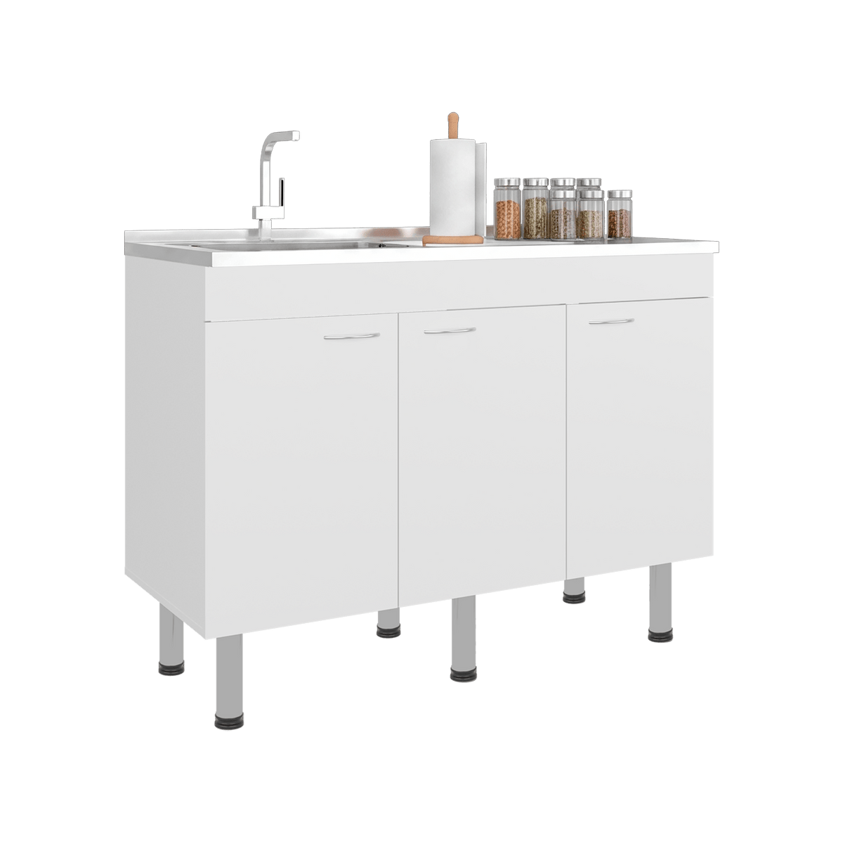 Mueble Inferior De Cocina Oceana 90X120X35 Rta Blanco Zf