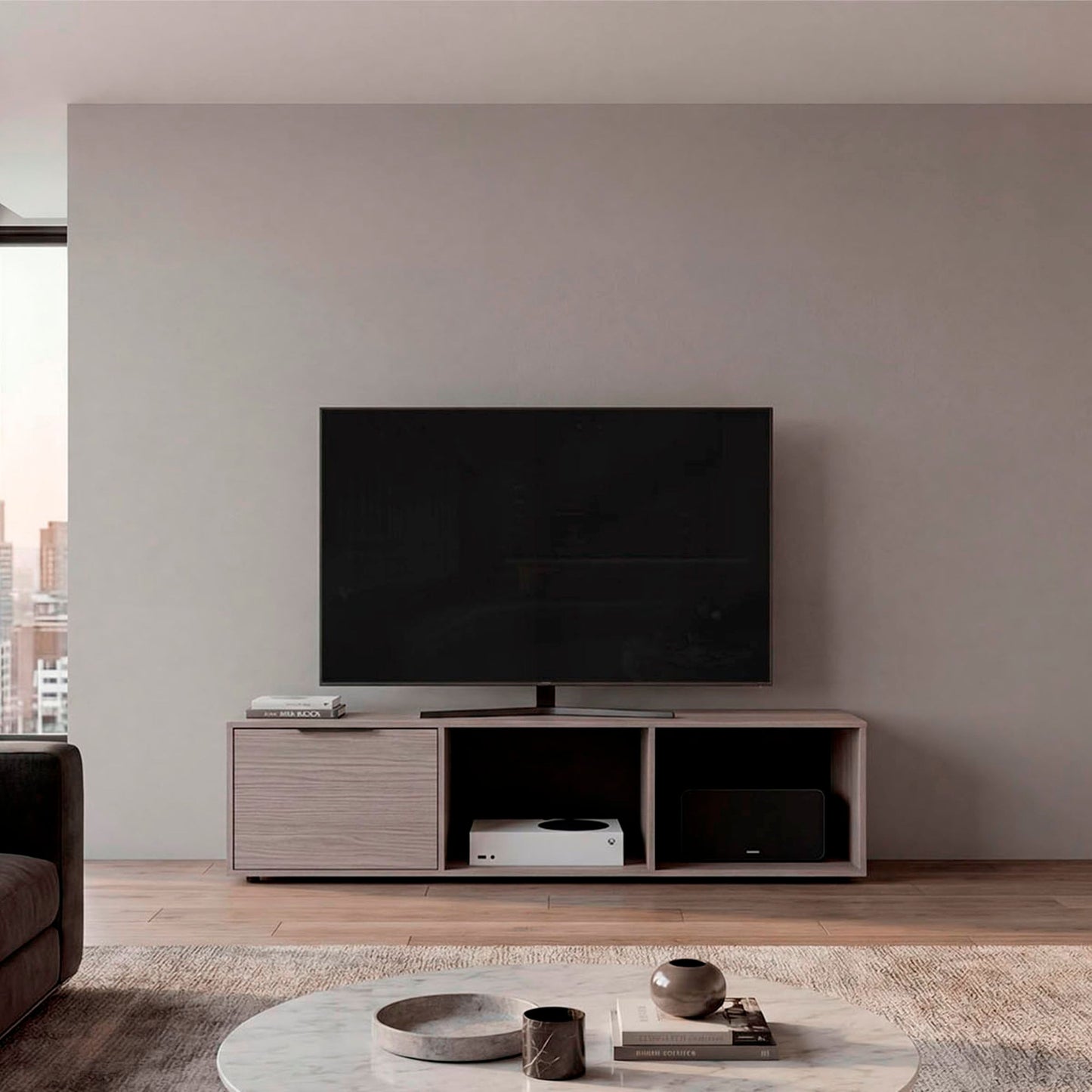 Rack De Tv 65" Dorne 41X162X35 Rta Positano Zf