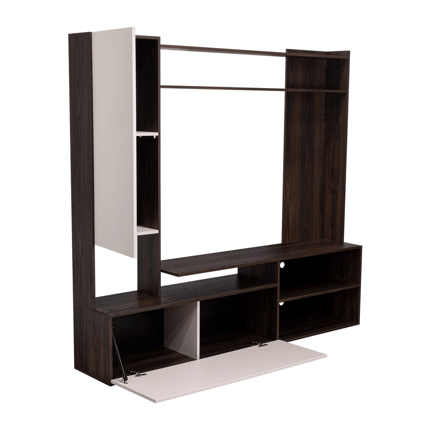 Centro De Tv 60" Renens 167X178X36 Rta Nogal Capri