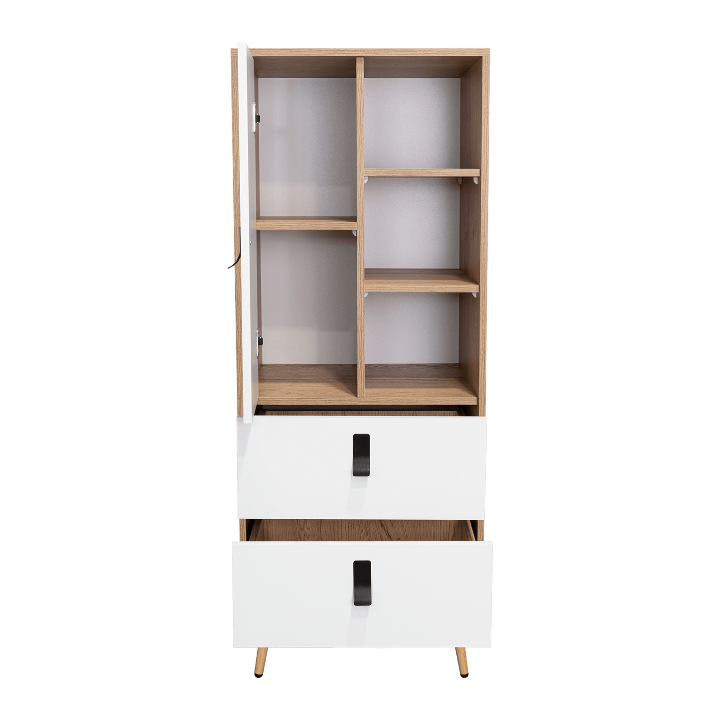 Comoda Alta Huna 142 X 51 Rta Macadamia Blanco